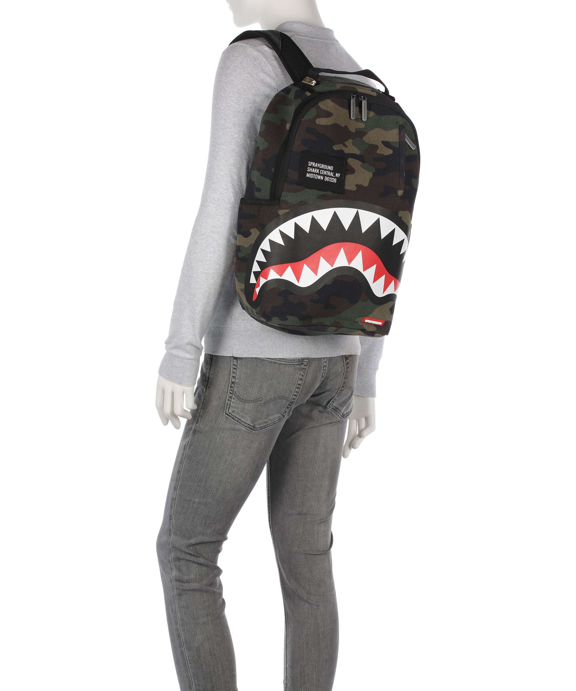 Sprayground Shark Central Camo Rugzak green - Image 3
