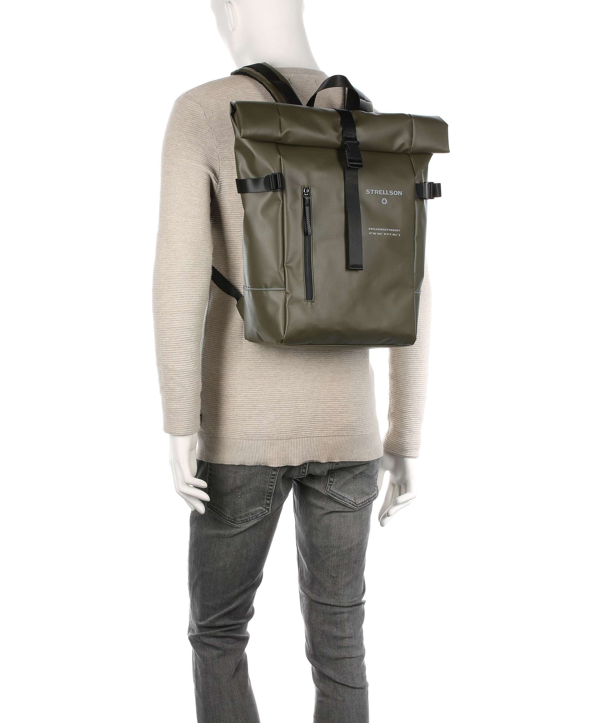 Strellson Stockwell 2.0 Rolltop rugzak khaki - Image 3