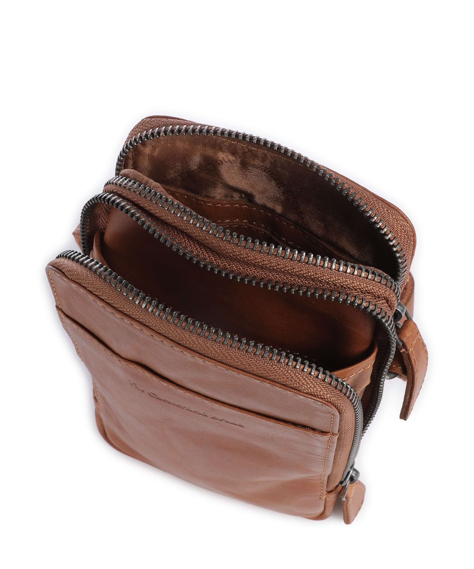 The Chesterfield Brand Cow Wax Pull Up Alesund Telefoon tasje cognac - Image 5