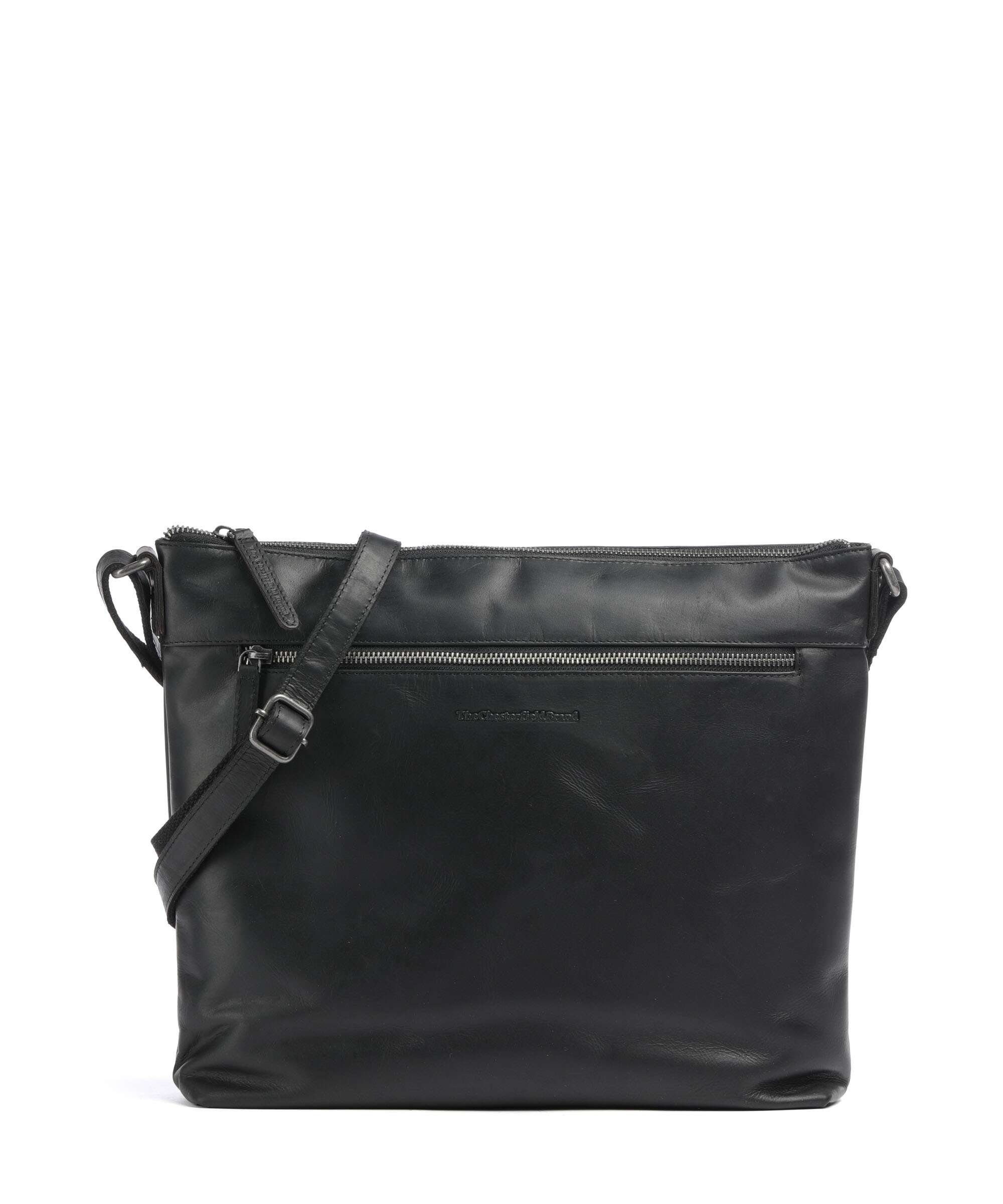 The Chesterfield Brand Cow Wax Pull Up Cartagena Crossbody tas black