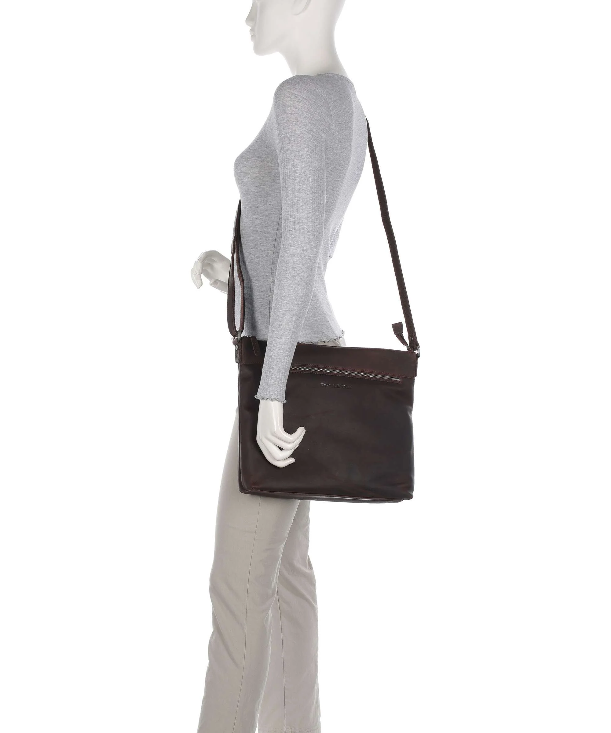 The Chesterfield Brand Cow Wax Pull Up Cartagena Crossbody tas brown - Image 3