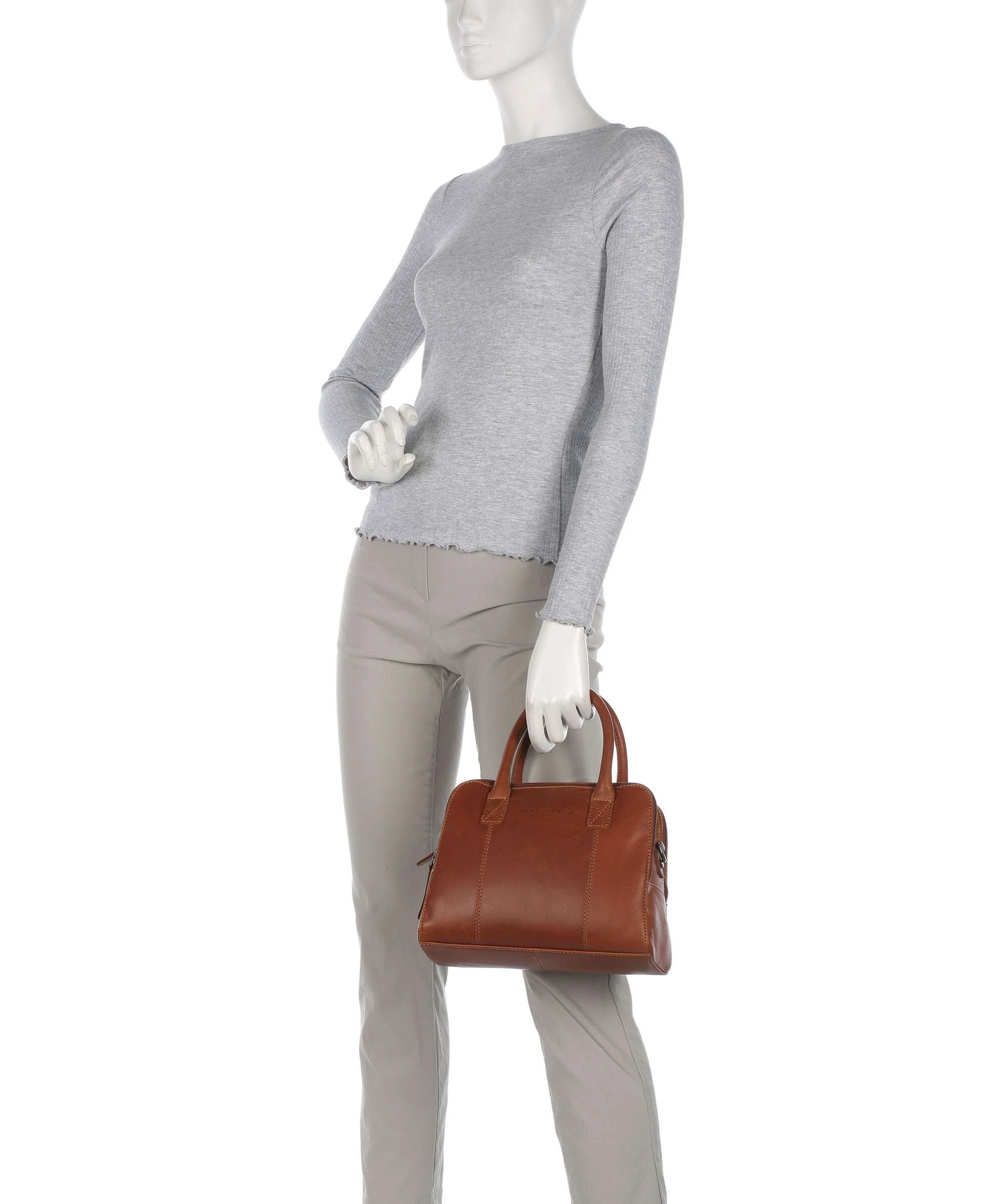 The Chesterfield Brand Cow Wax Pull Up Ezra Handtas cognac - Image 3