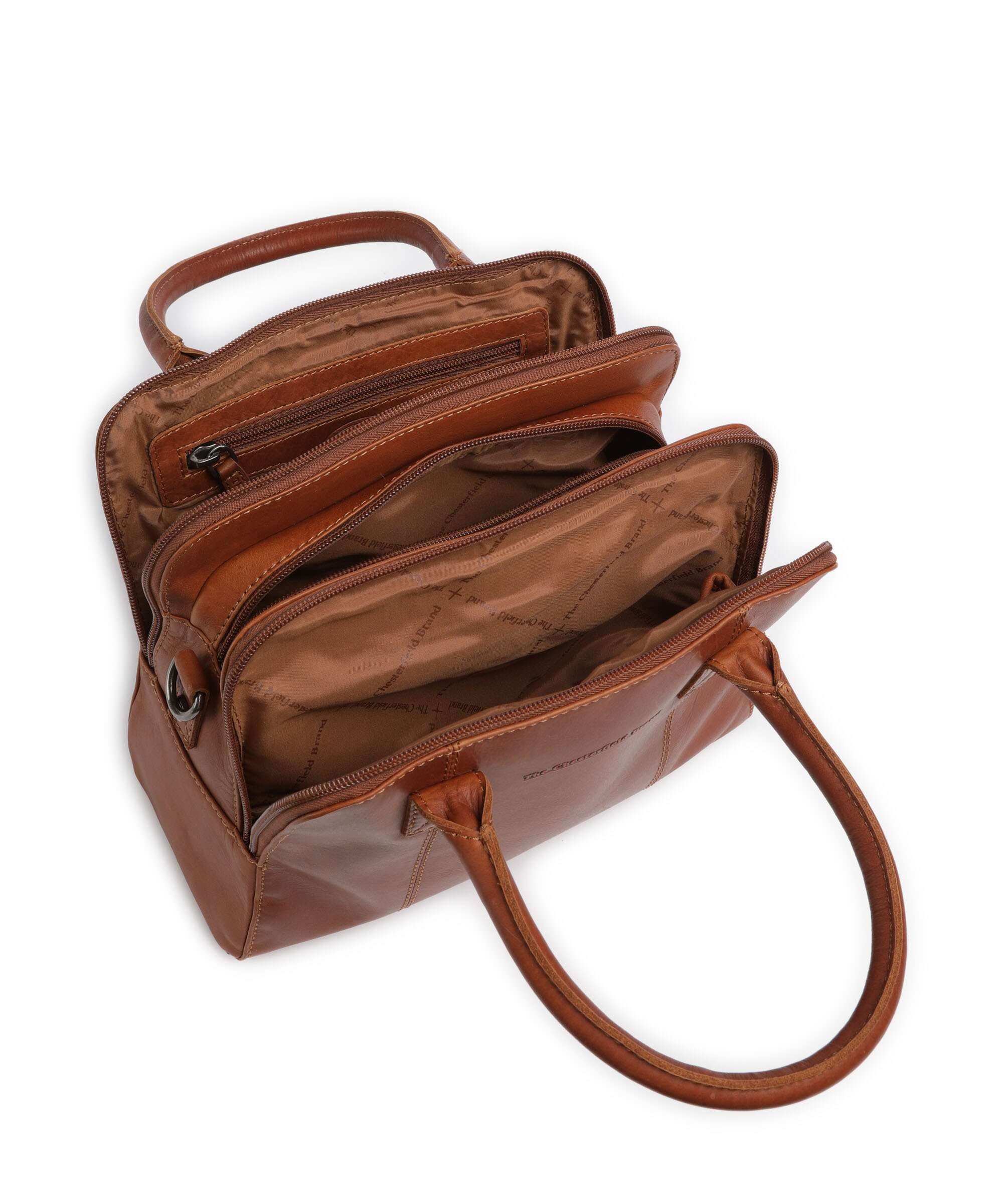 The Chesterfield Brand Cow Wax Pull Up Ezra Handtas cognac - Image 6