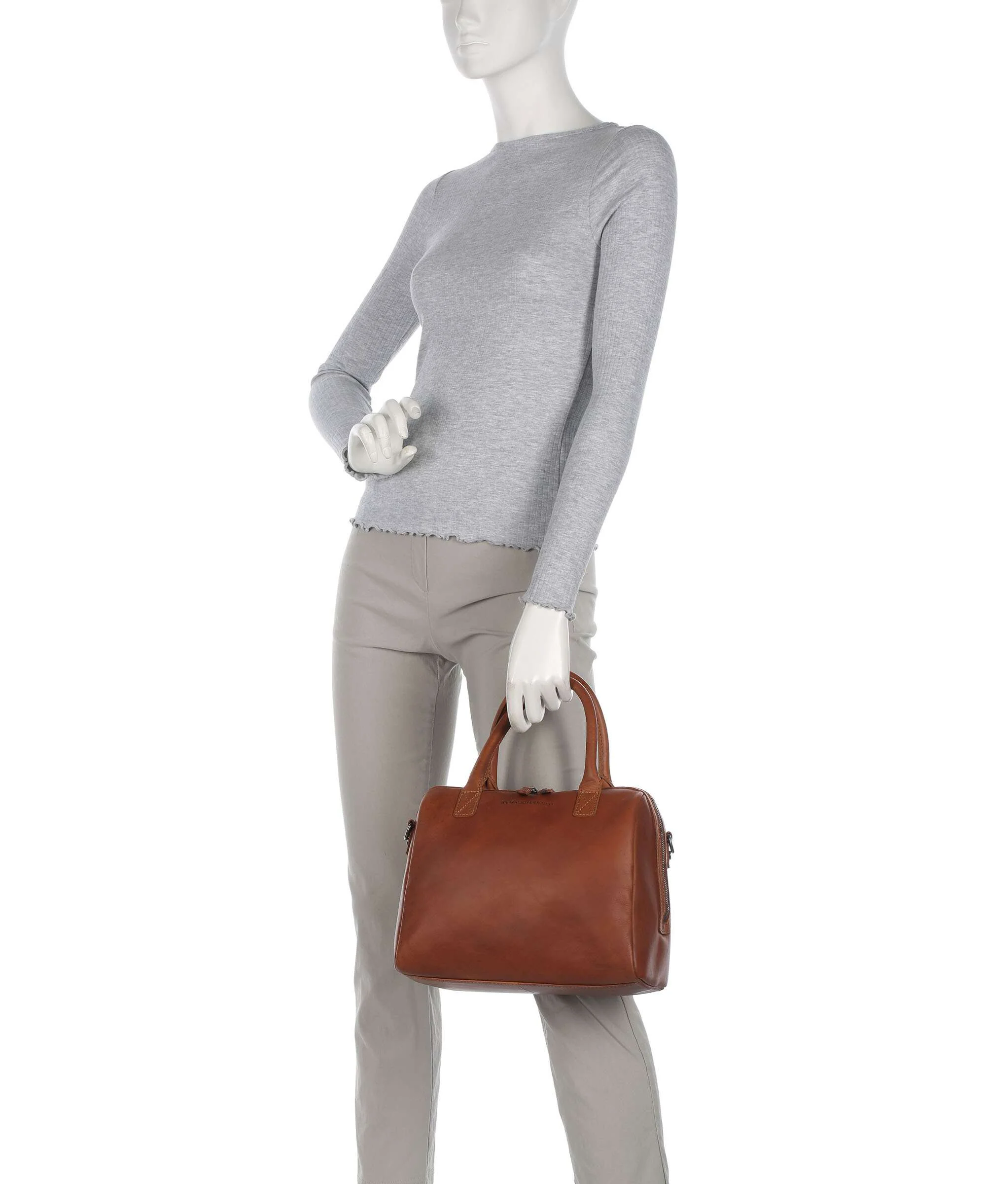 The Chesterfield Brand Cow Wax Pull Up Langton Handtas cognac - Image 3