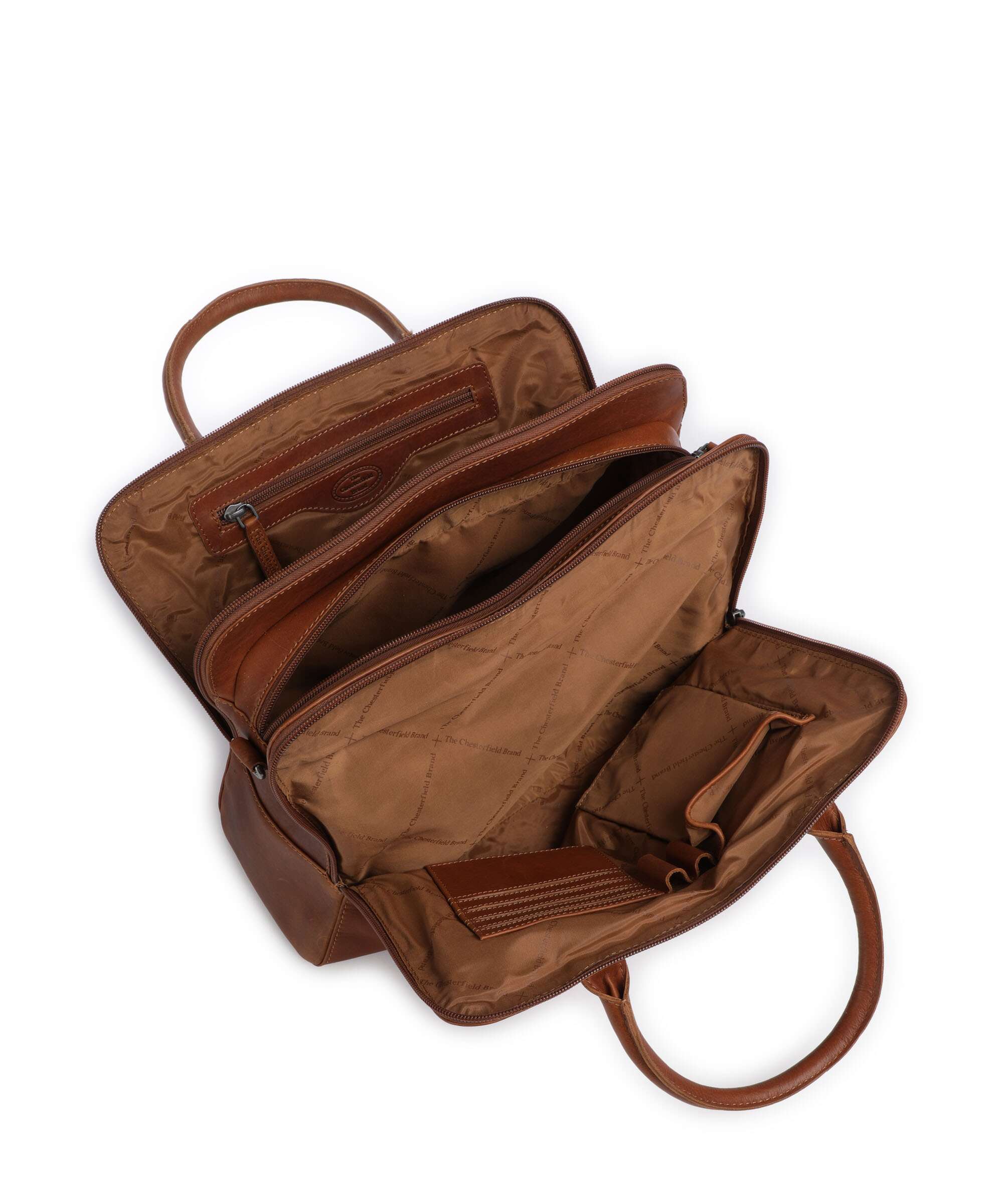 The Chesterfield Brand Cow Wax Pull Up Layton Handtas cognac - Image 6
