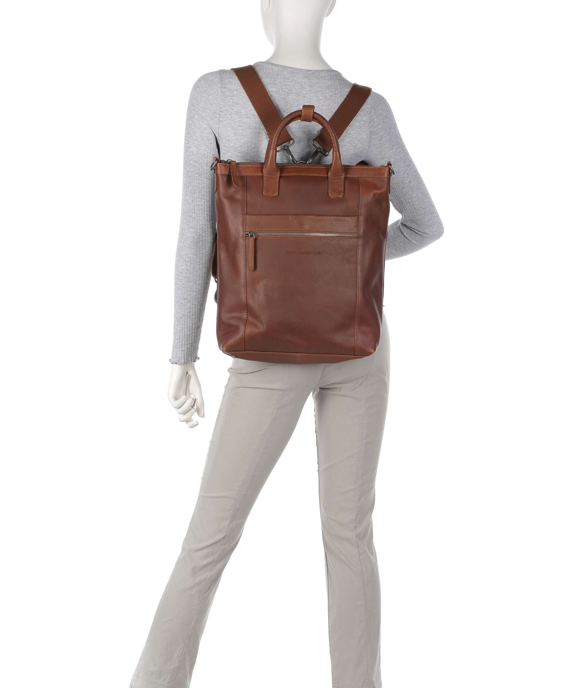 The Chesterfield Brand Cow Wax Pull Up Luisa Rugzak-tas cognac - Image 4
