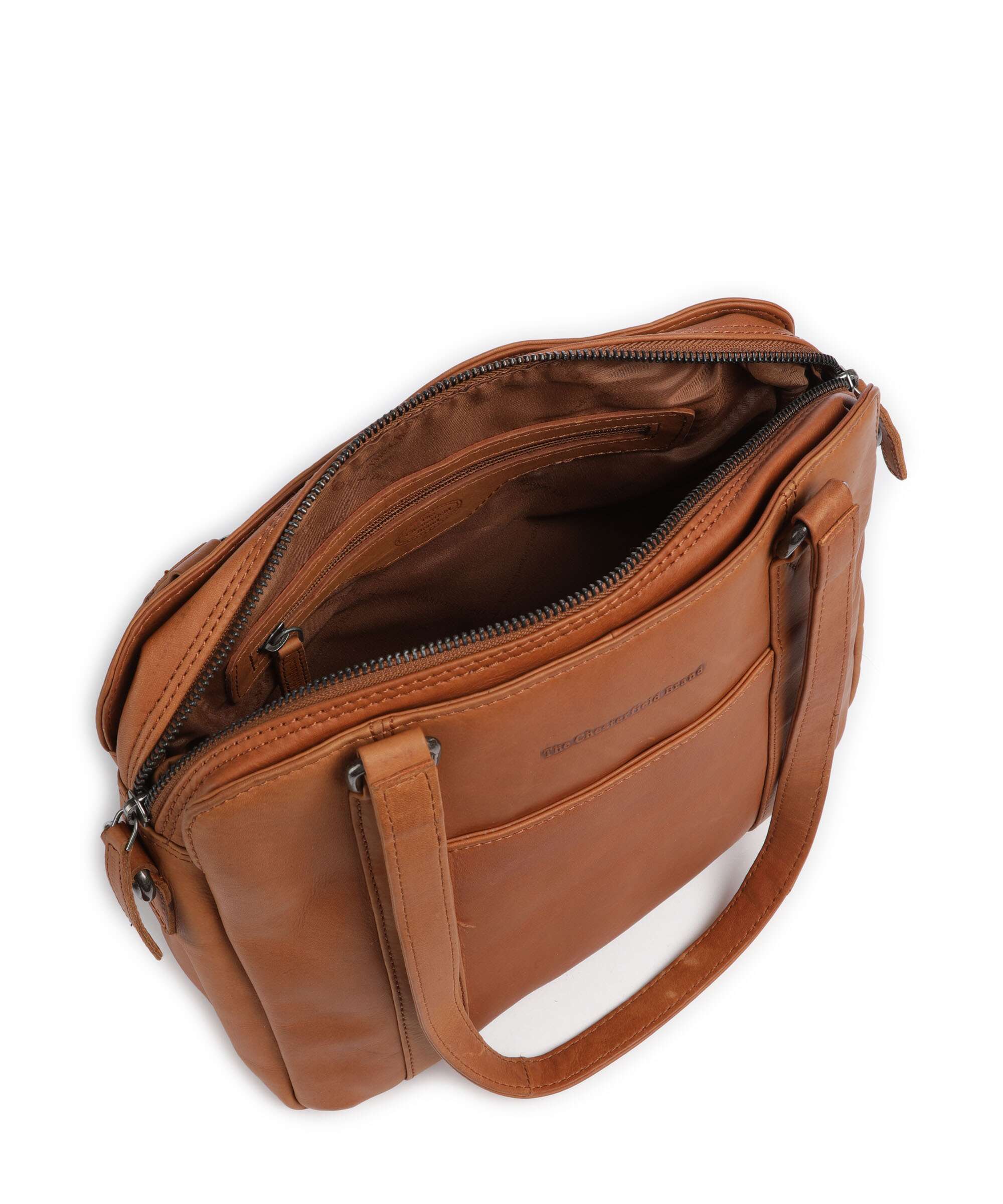The Chesterfield Brand Cow Wax Pull Up Porlezza Schoudertas cognac - Image 6