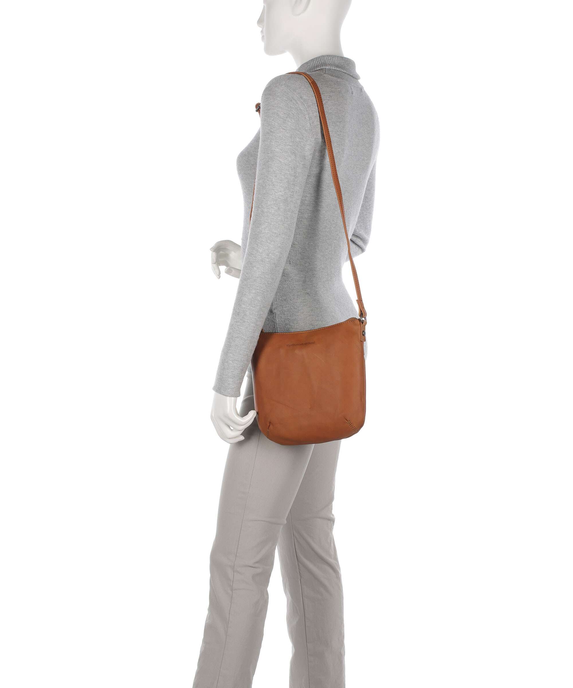 The Chesterfield Brand Cow Wax Pull Up Redding Crossbody tas cognac - Image 3