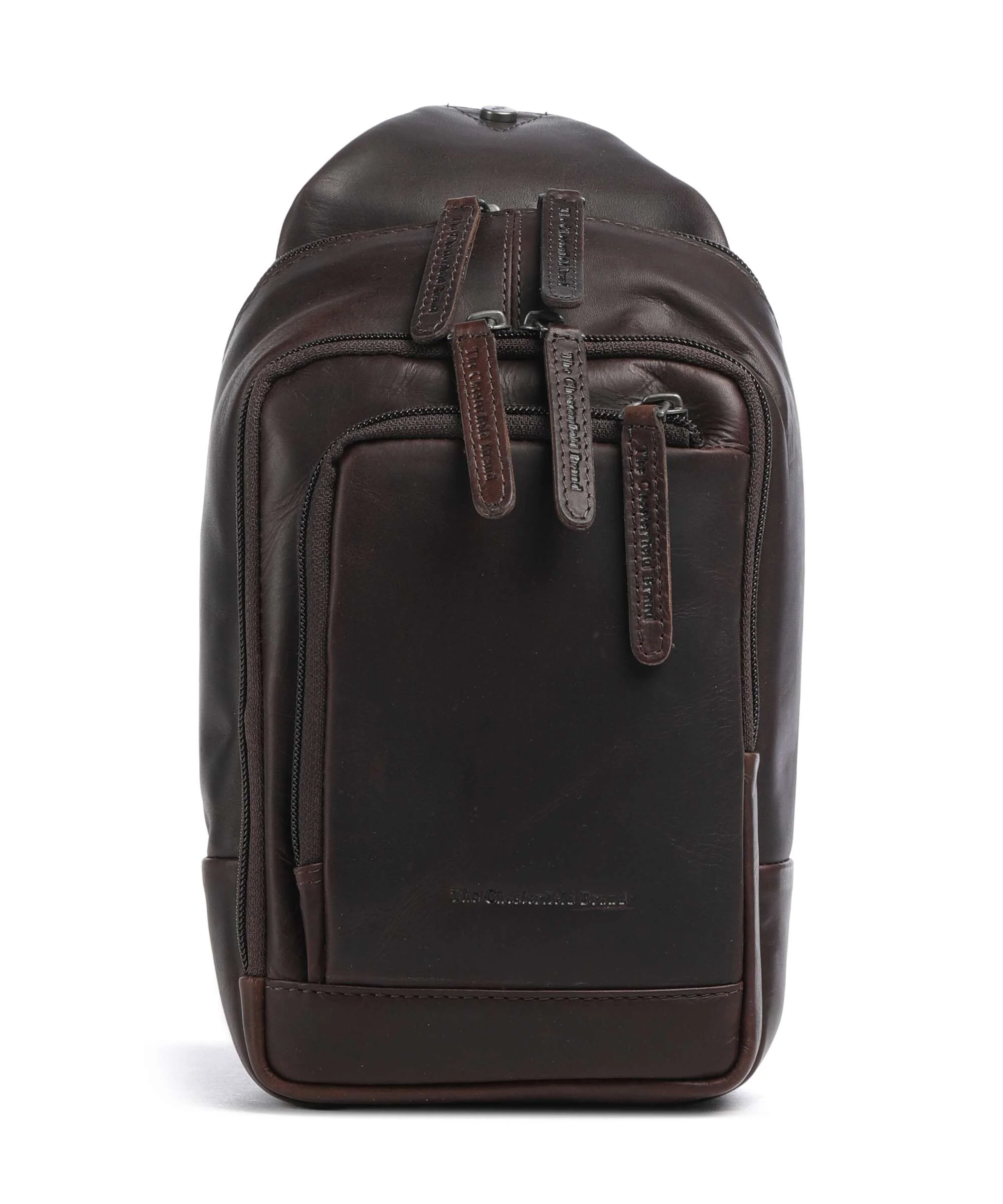 The Chesterfield Brand Cow Wax Pull Up Riga Sling rugzak brown