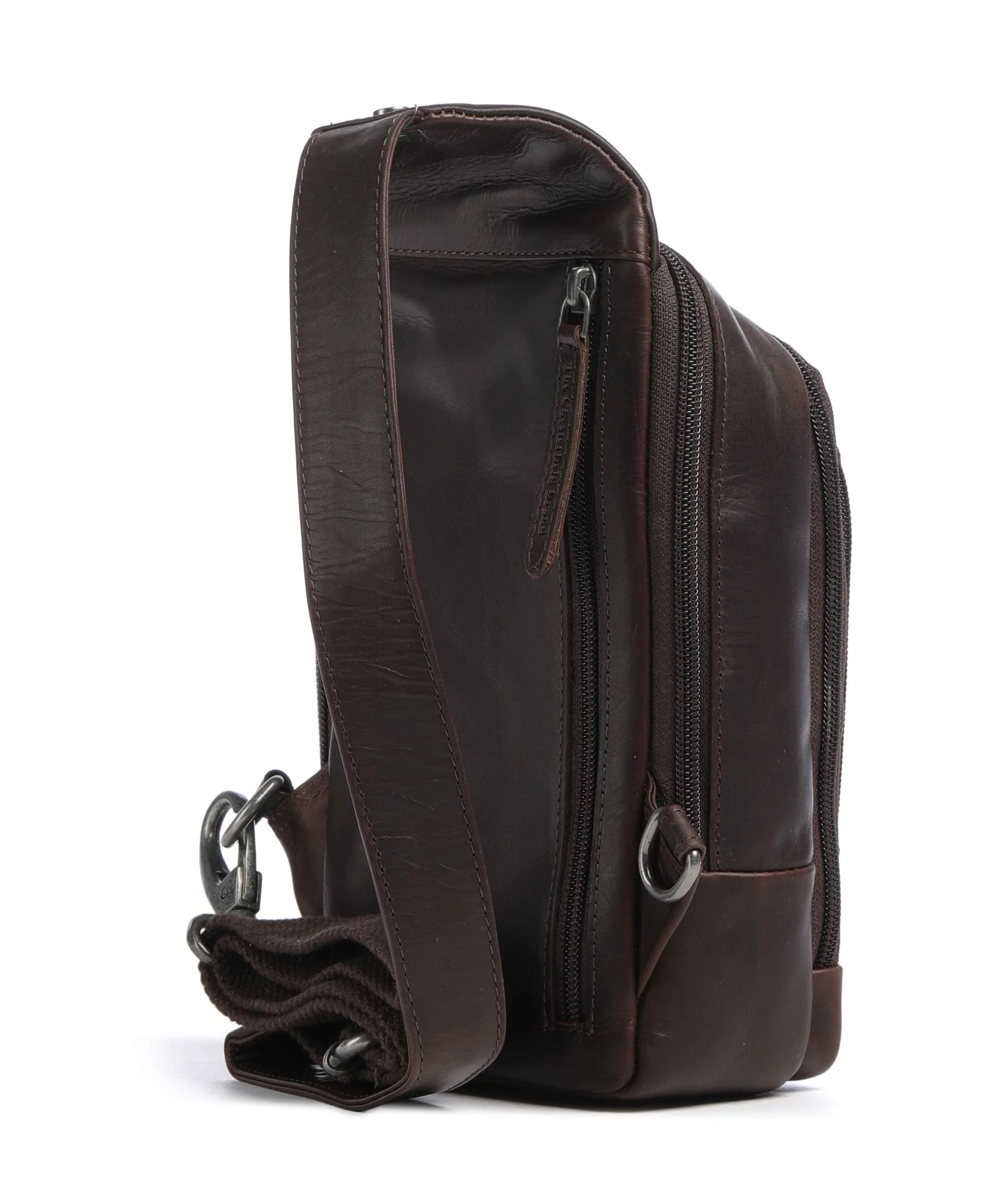 The Chesterfield Brand Cow Wax Pull Up Riga Sling rugzak brown - Image 2
