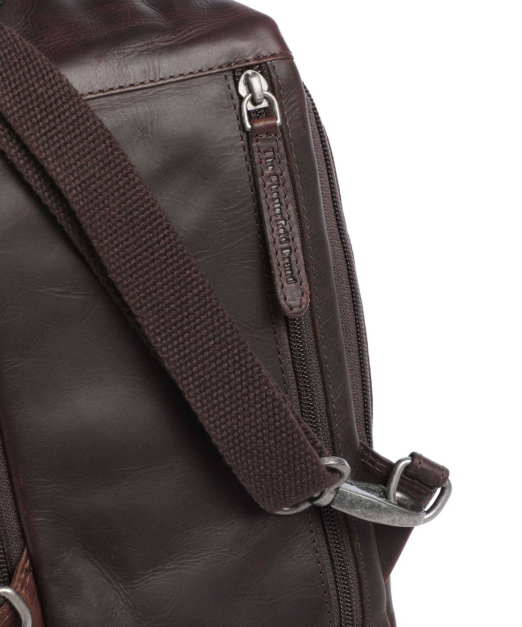 The Chesterfield Brand Cow Wax Pull Up Riga Sling rugzak brown - Image 5