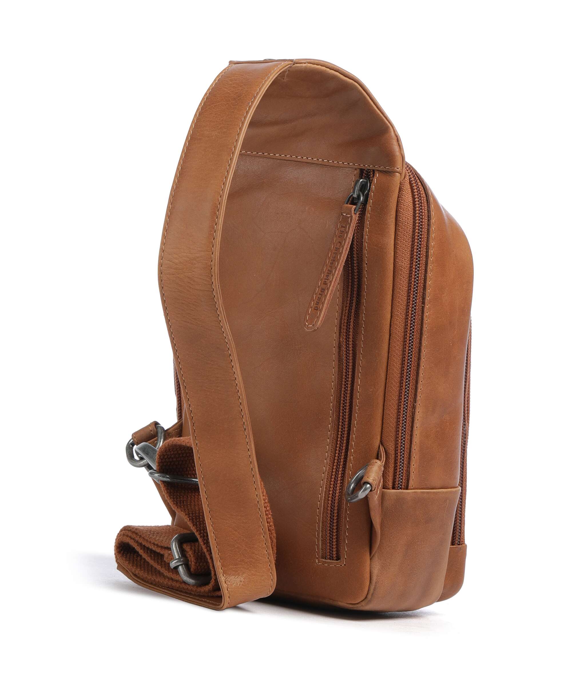 The Chesterfield Brand Cow Wax Pull Up Riga Sling rugzak cognac - Image 2