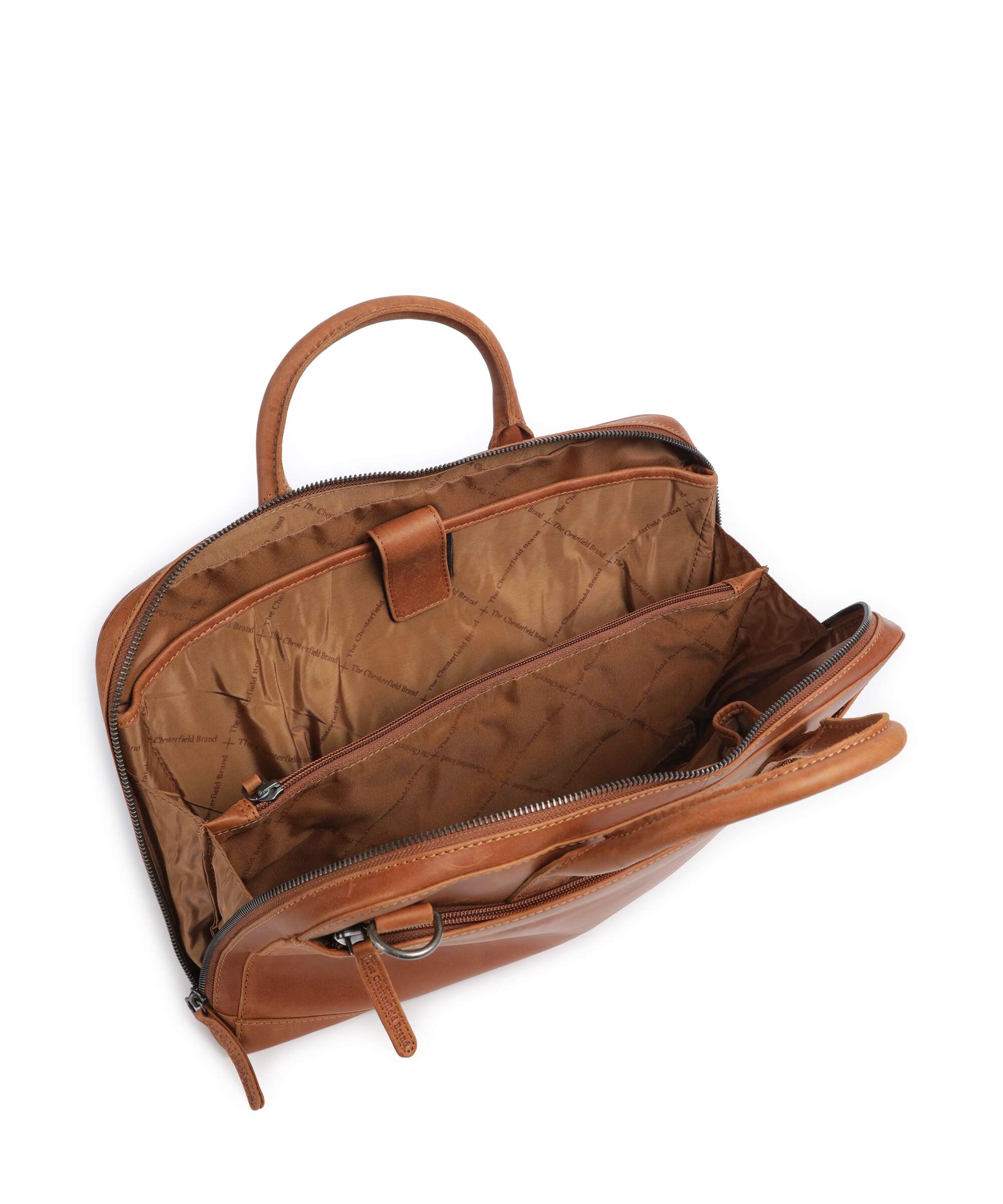 The Chesterfield Brand Cow Wax Pull Up Tilbury Aktetas cognac - Image 6