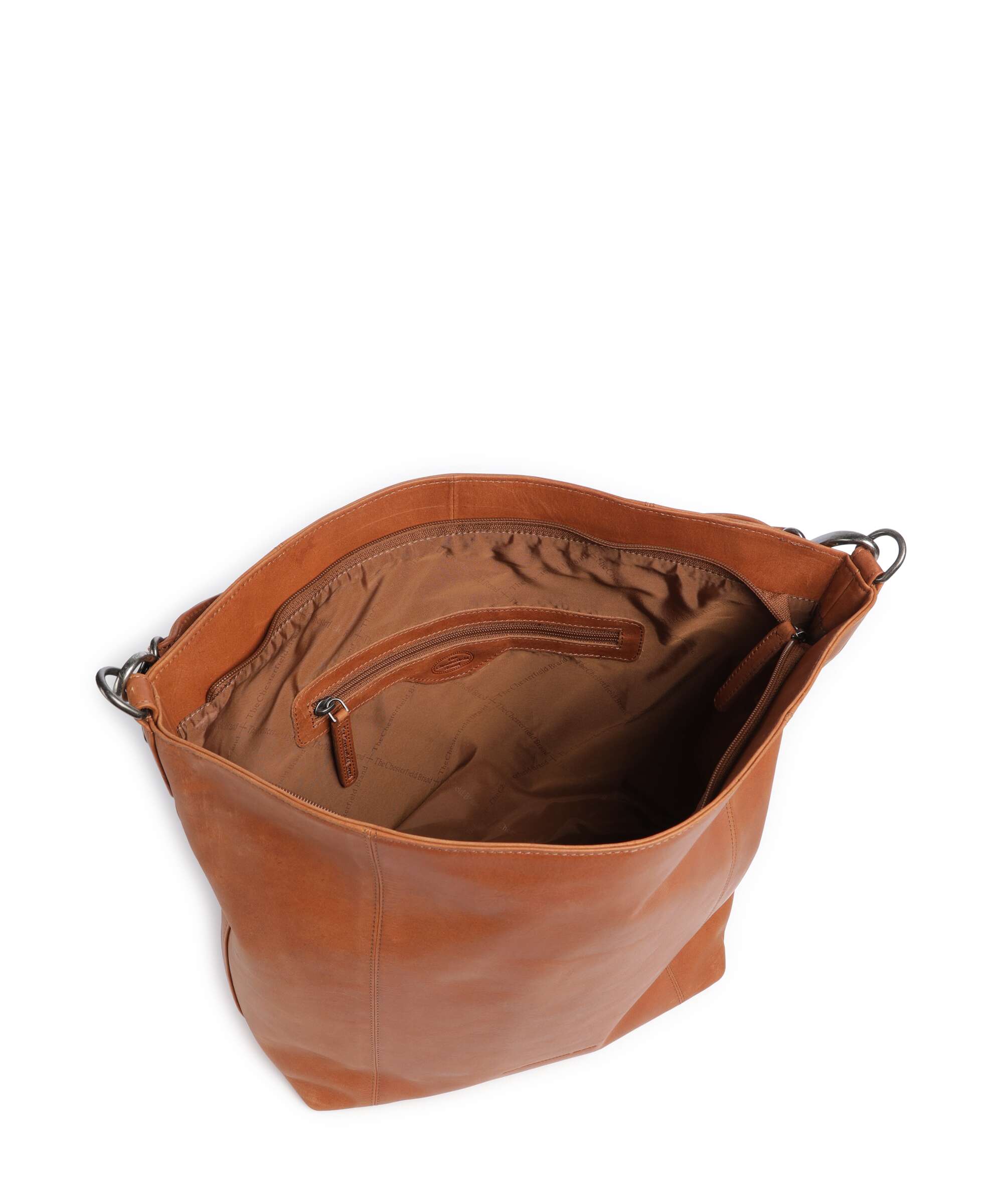 The Chesterfield Brand Cow Wax Pull Up Zira Hobo tas cognac - Image 6