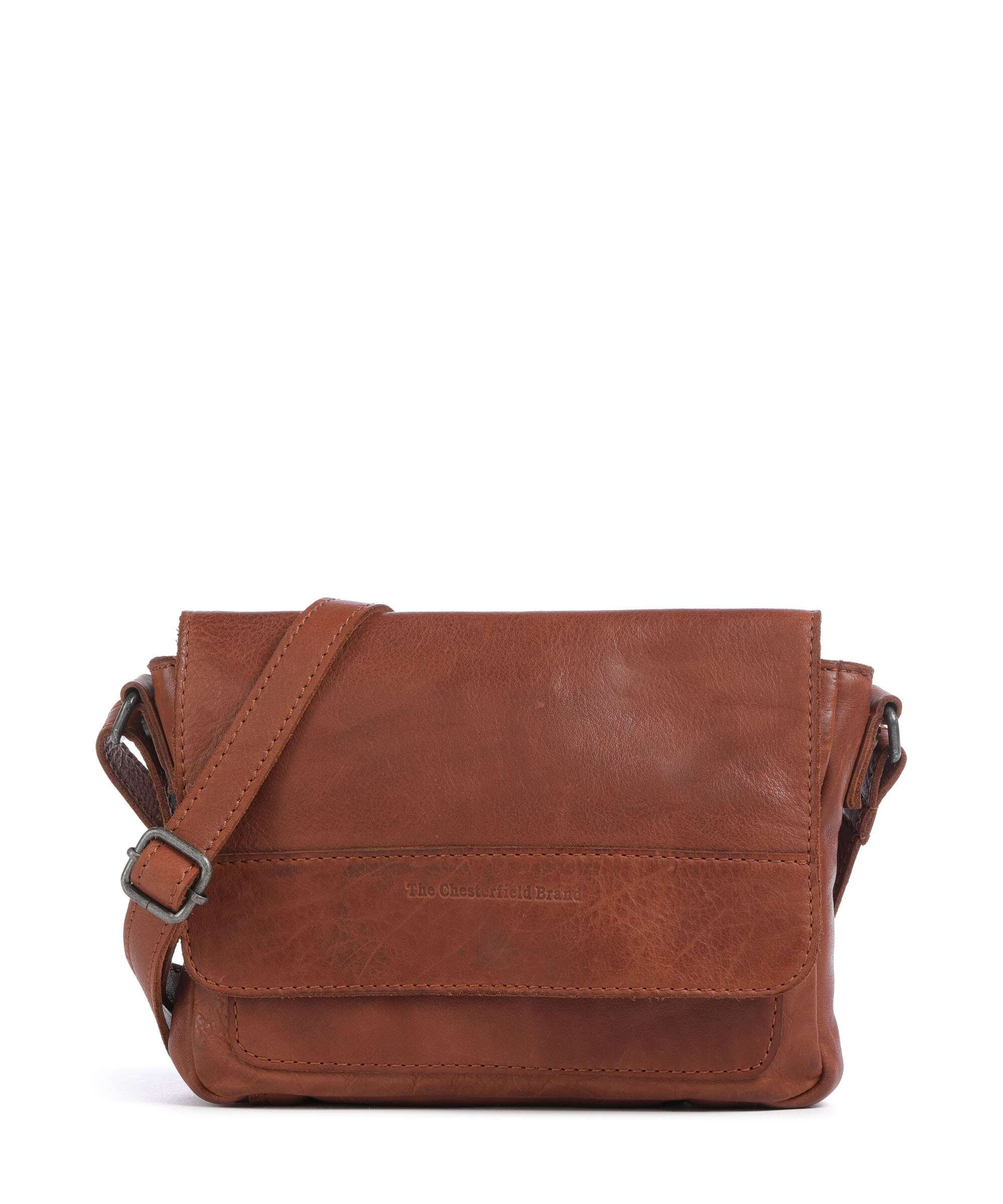 The Chesterfield Brand Washed Waxed Cow Ann Crossbody tas cognac
