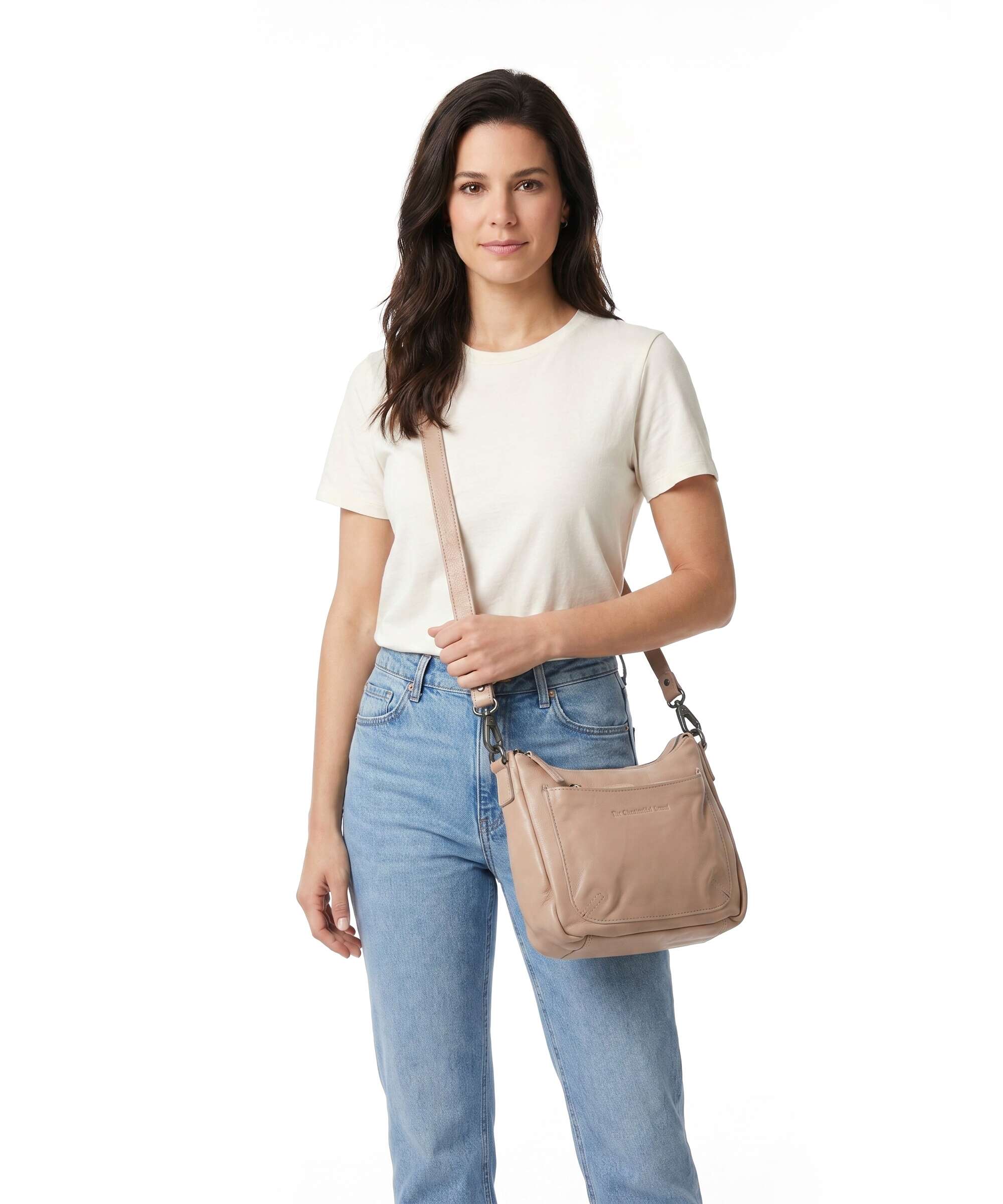 The Chesterfield Brand Washed Waxed Cow Caroline Crossbody tas beige - Image 4