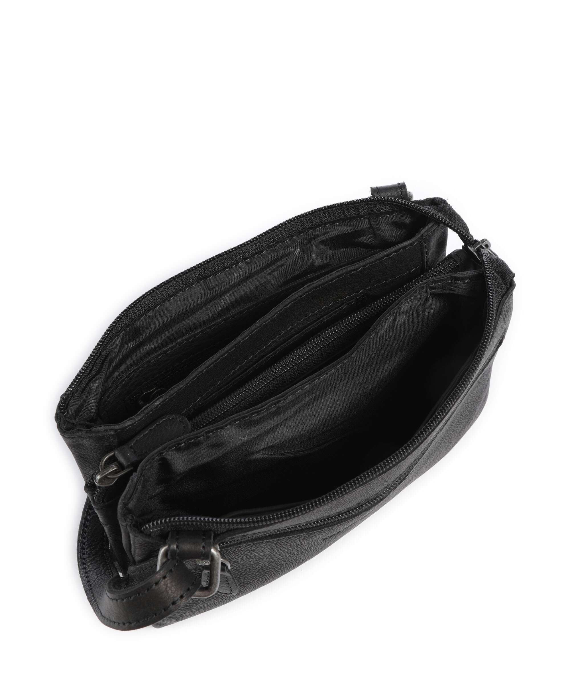 The Chesterfield Brand Washed Waxed Cow Osaka Crossbody tas black - Image 6