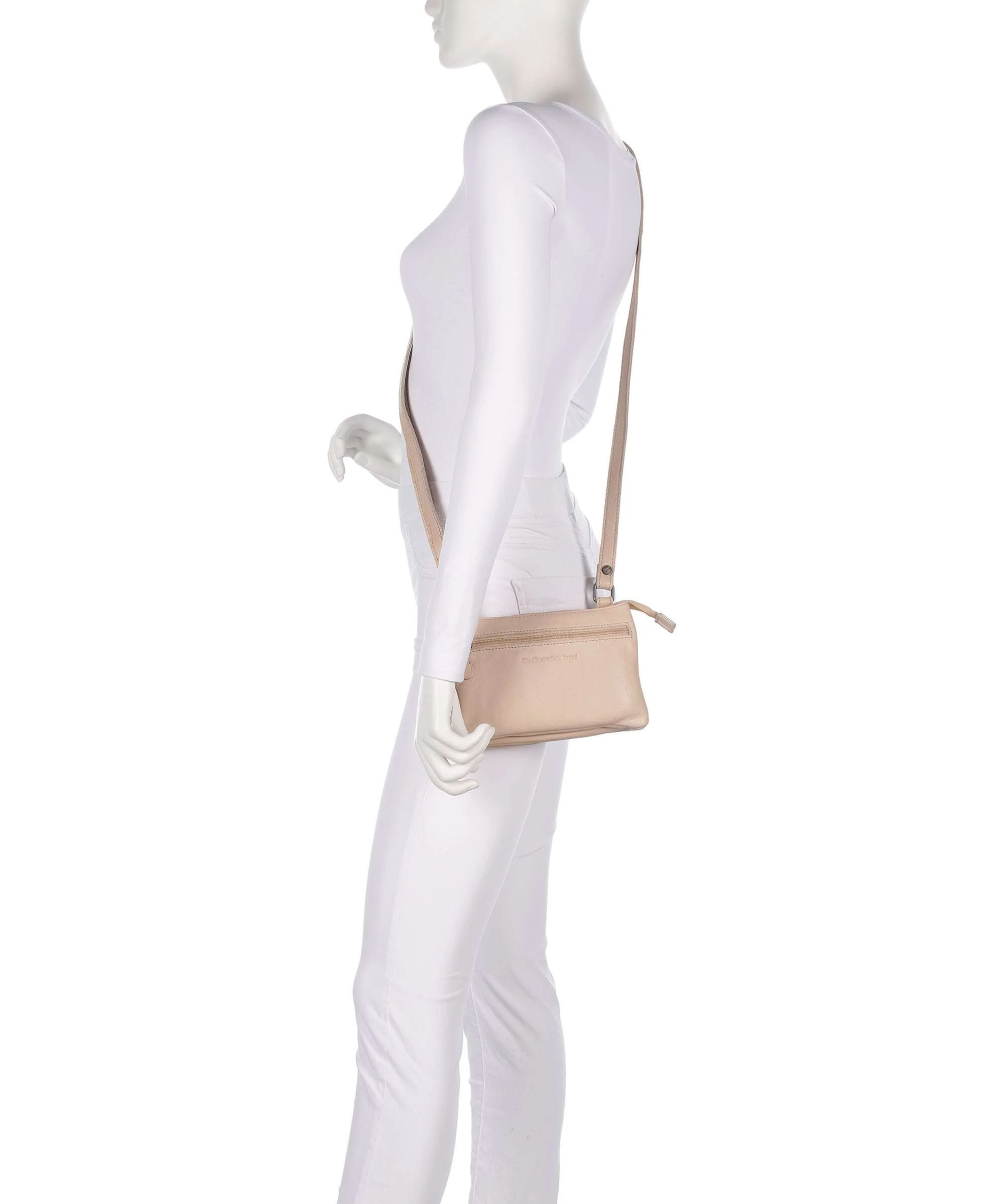 The Chesterfield Brand Washed Waxed Cow Osaka Crossbody tas beige - Image 3