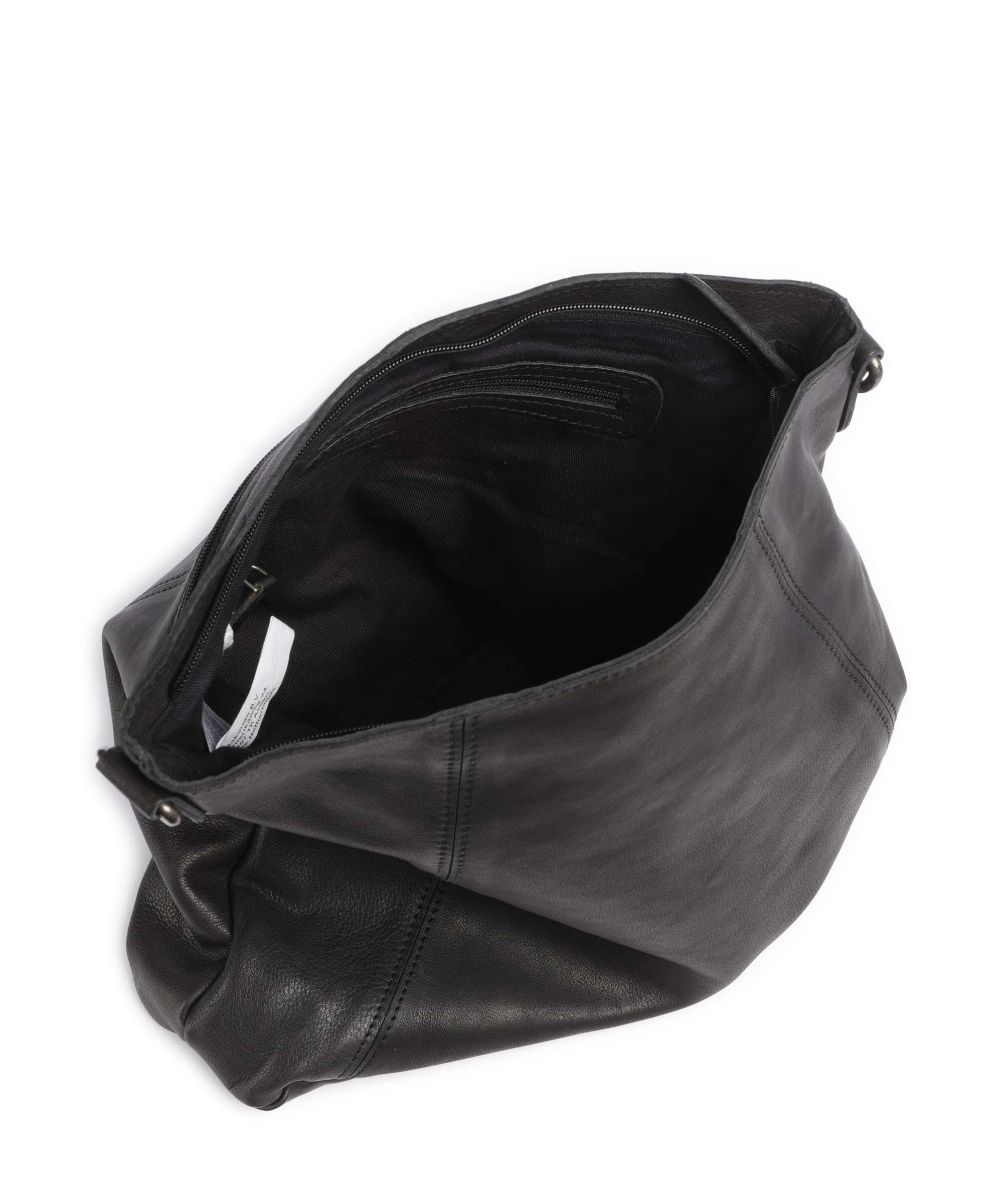 The Chesterfield Brand Washed Waxed Cow Sintra Hobo tas black - Image 6