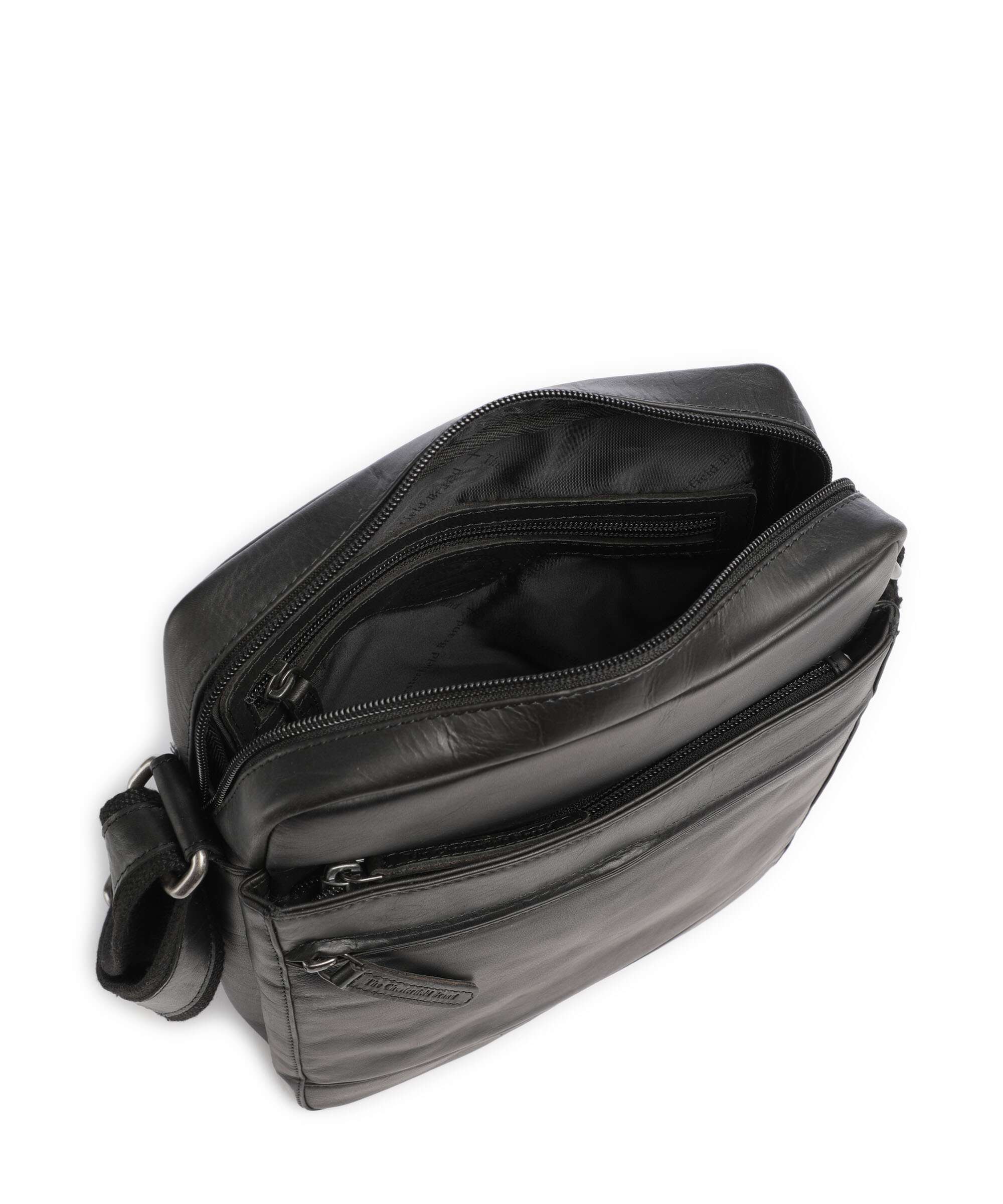 The Chesterfield Brand Wax Pull Up Cow Anzora Crossbody tas black - Image 6
