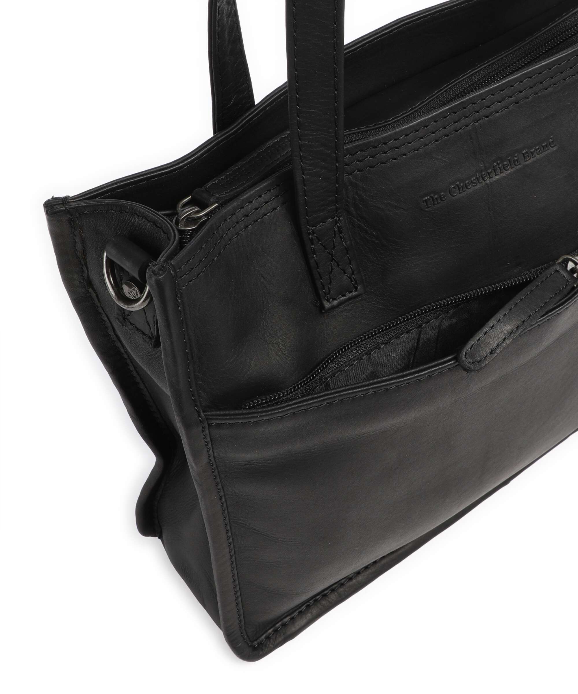 The Chesterfield Brand Wax Pull Up Cow Estella Boodschappentas black - Image 4
