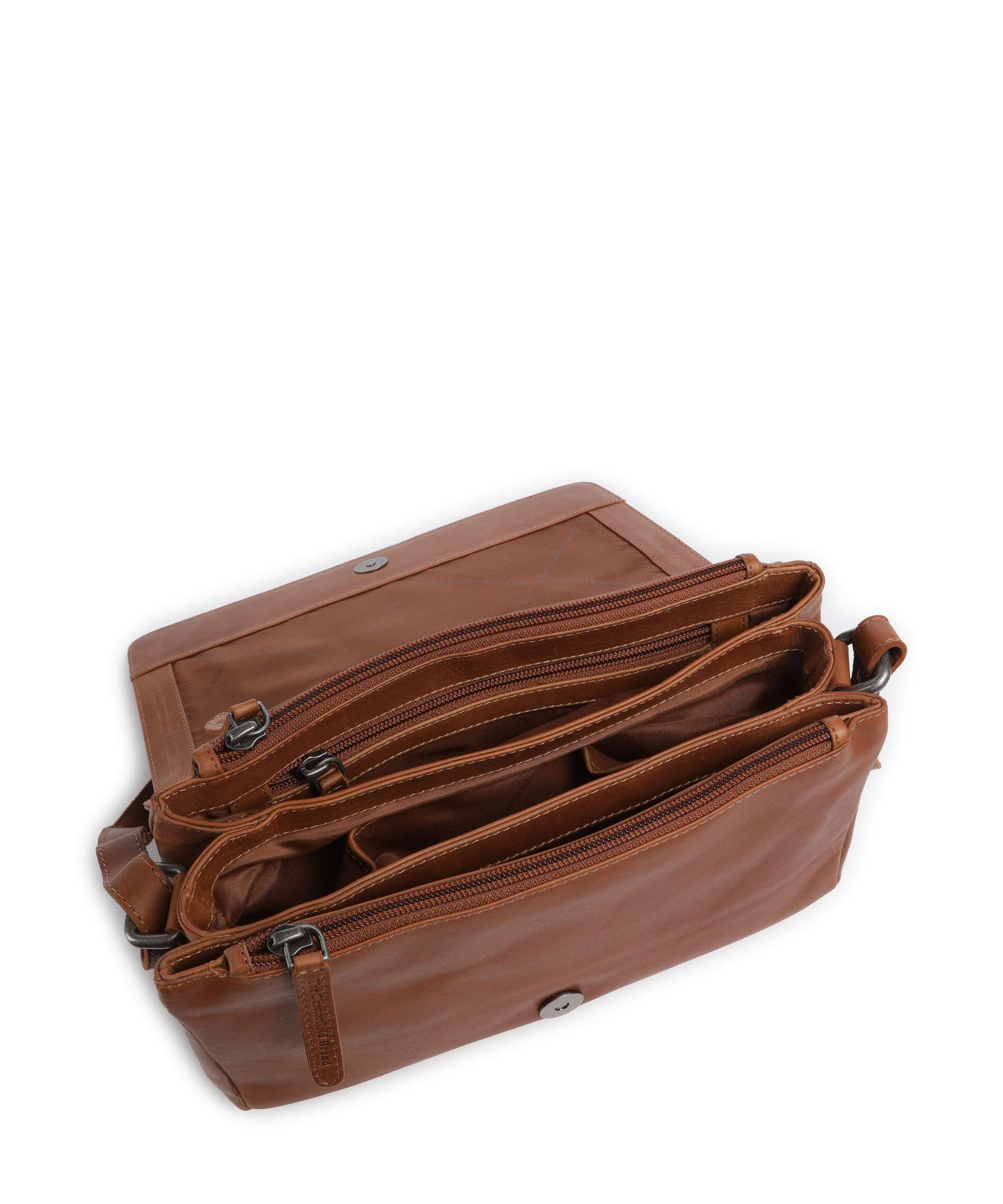 The Chesterfield Brand Wax Pull Up Cow Laverton Crossbody tas cognac - Image 6