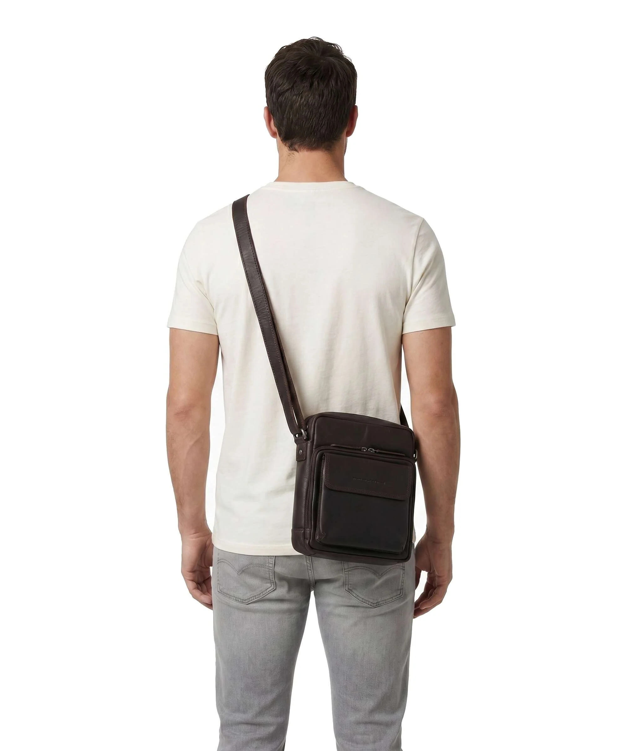 The Chesterfield Brand Wax Pull Up Cow Montira Crossbody tas brown - Image 3
