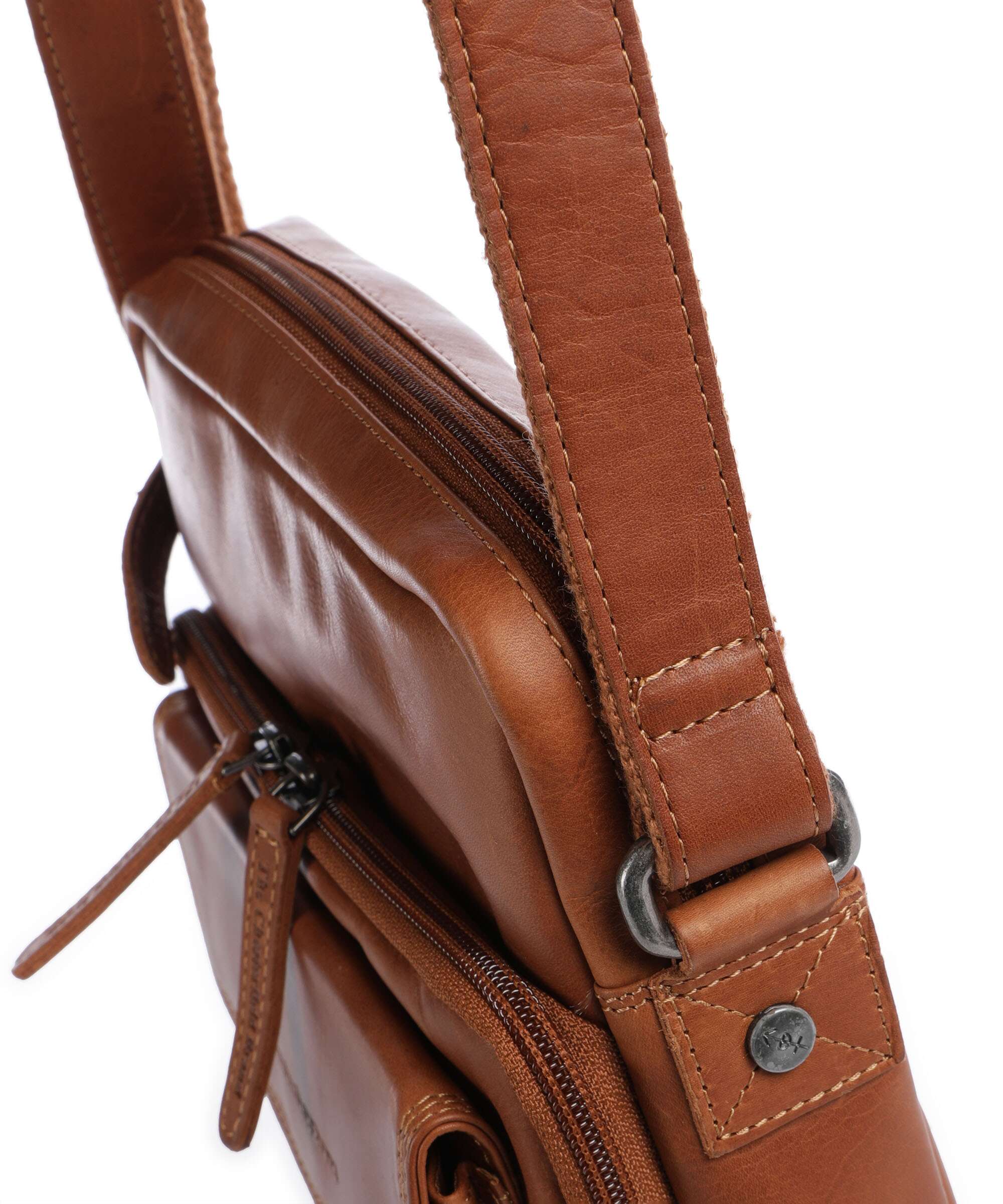 The Chesterfield Brand Wax Pull Up Cow Montira Crossbody tas cognac - Image 4