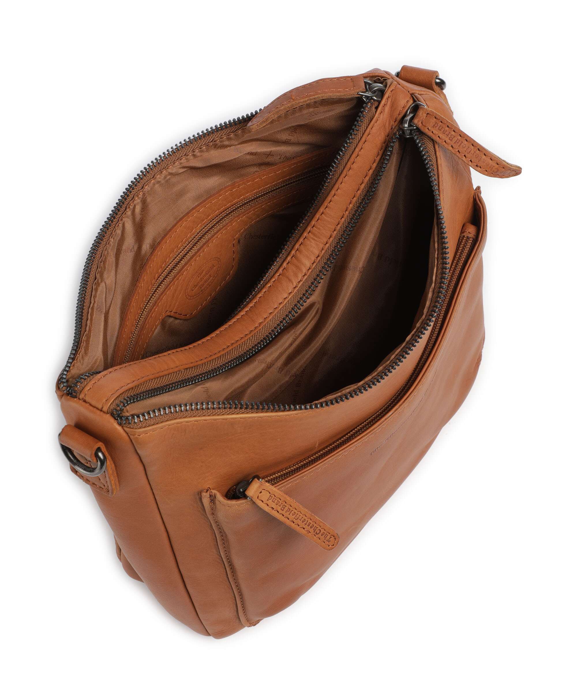 The Chesterfield Brand Wax Pull Up Cow Tivra Schoudertas cognac - Image 6