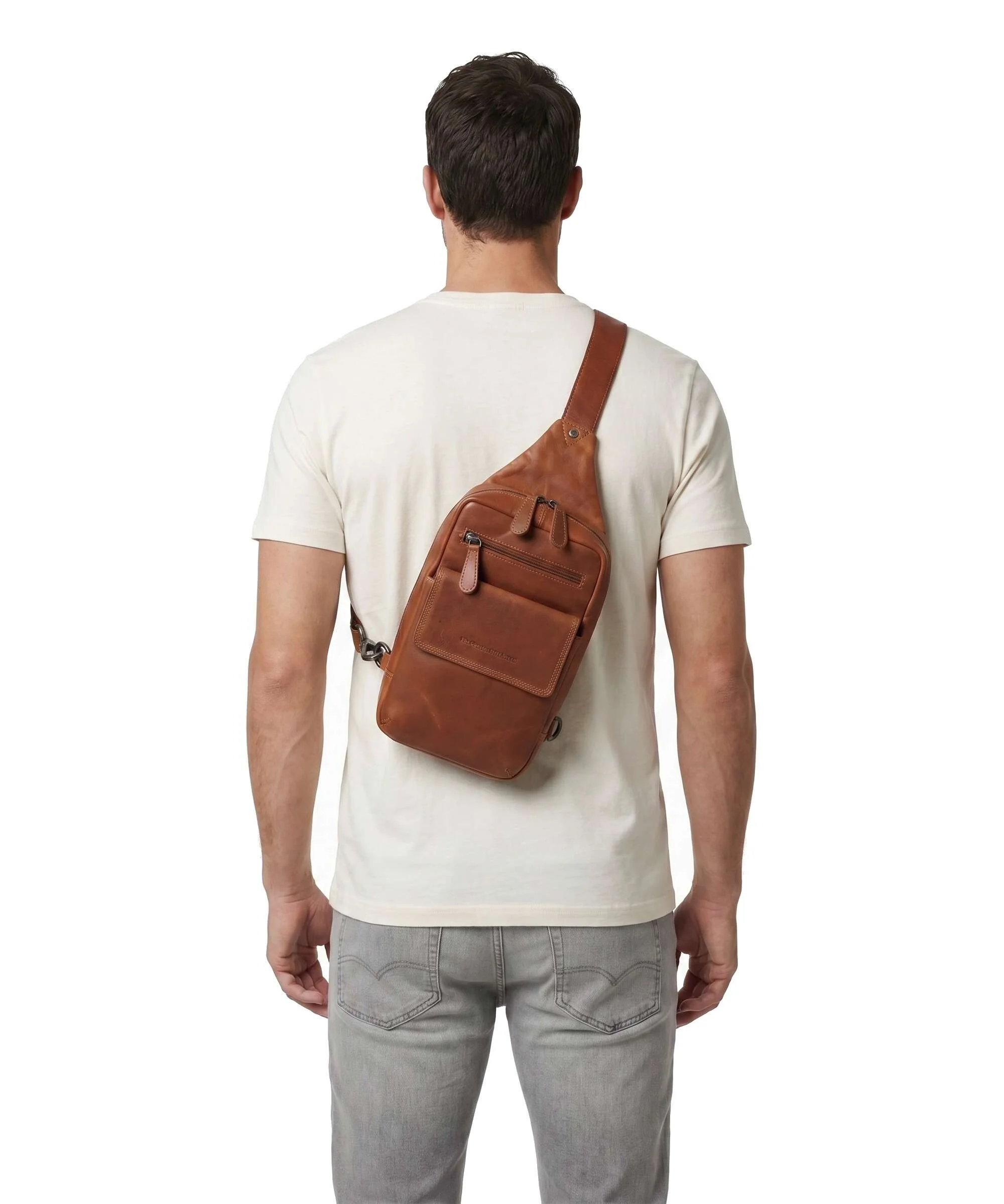 The Chesterfield Brand Wax Pull Up Cow Turelle Sling rugzak cognac - Image 3
