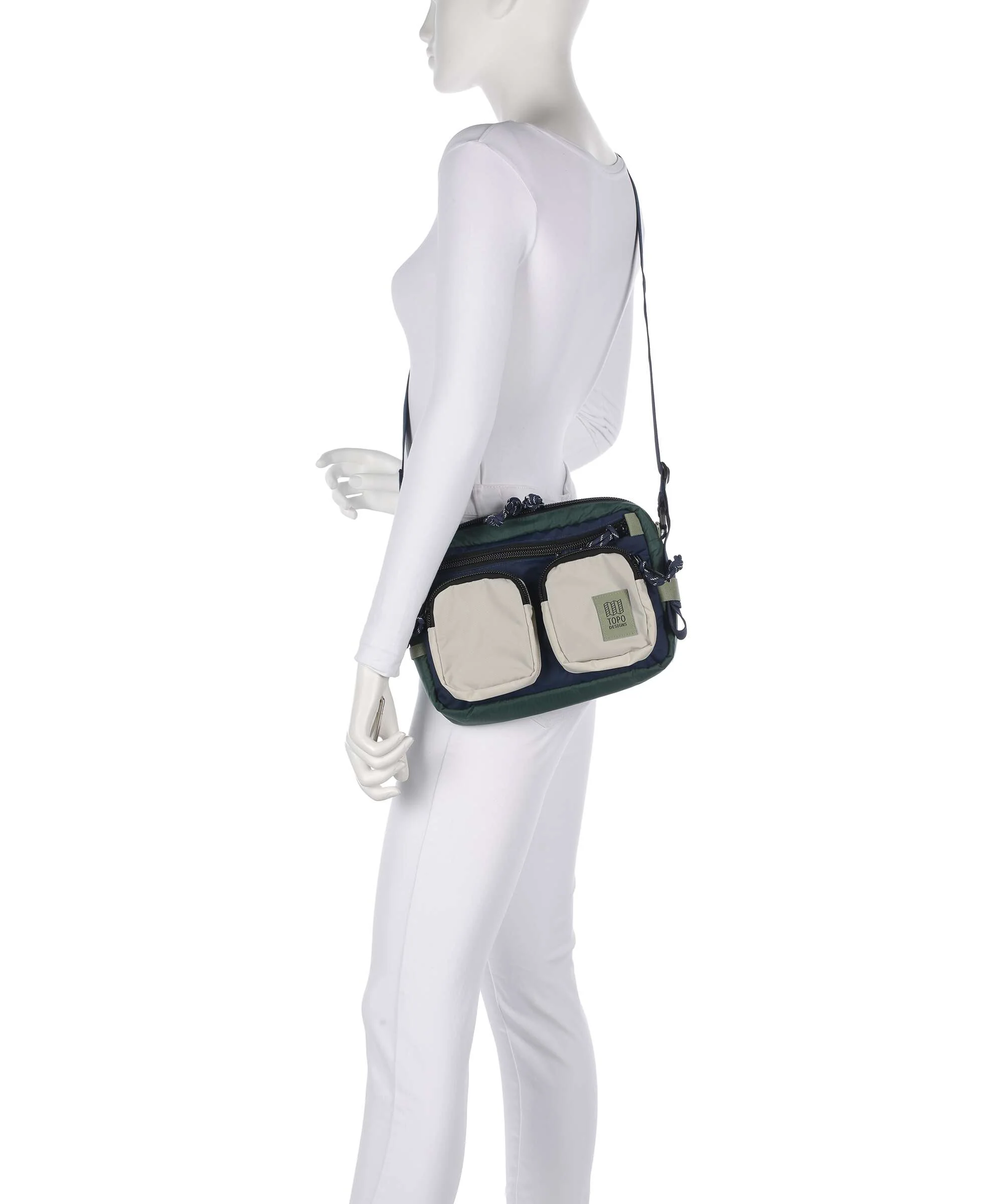 Topo Designs Block Crossbody tas forest/bone white - Image 3