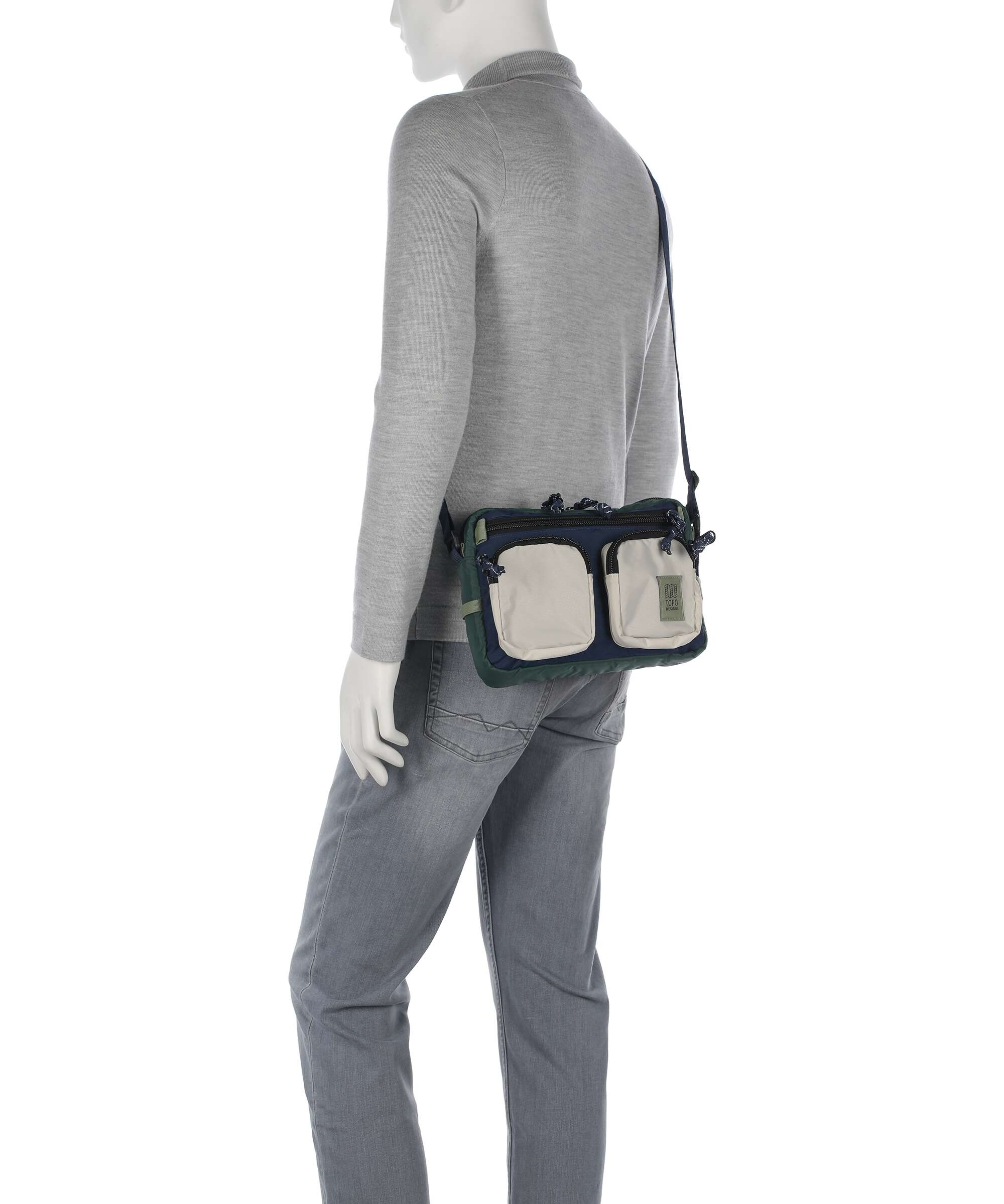 Topo Designs Block Crossbody tas forest/bone white - Image 4