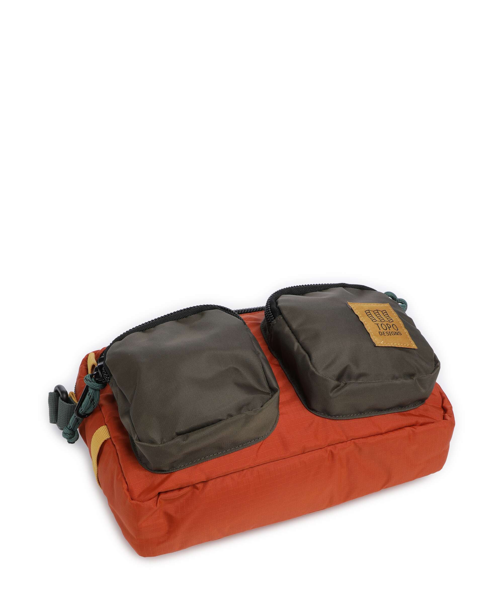 Topo Designs Block Crossbody tas woodland/terracotta - Image 5