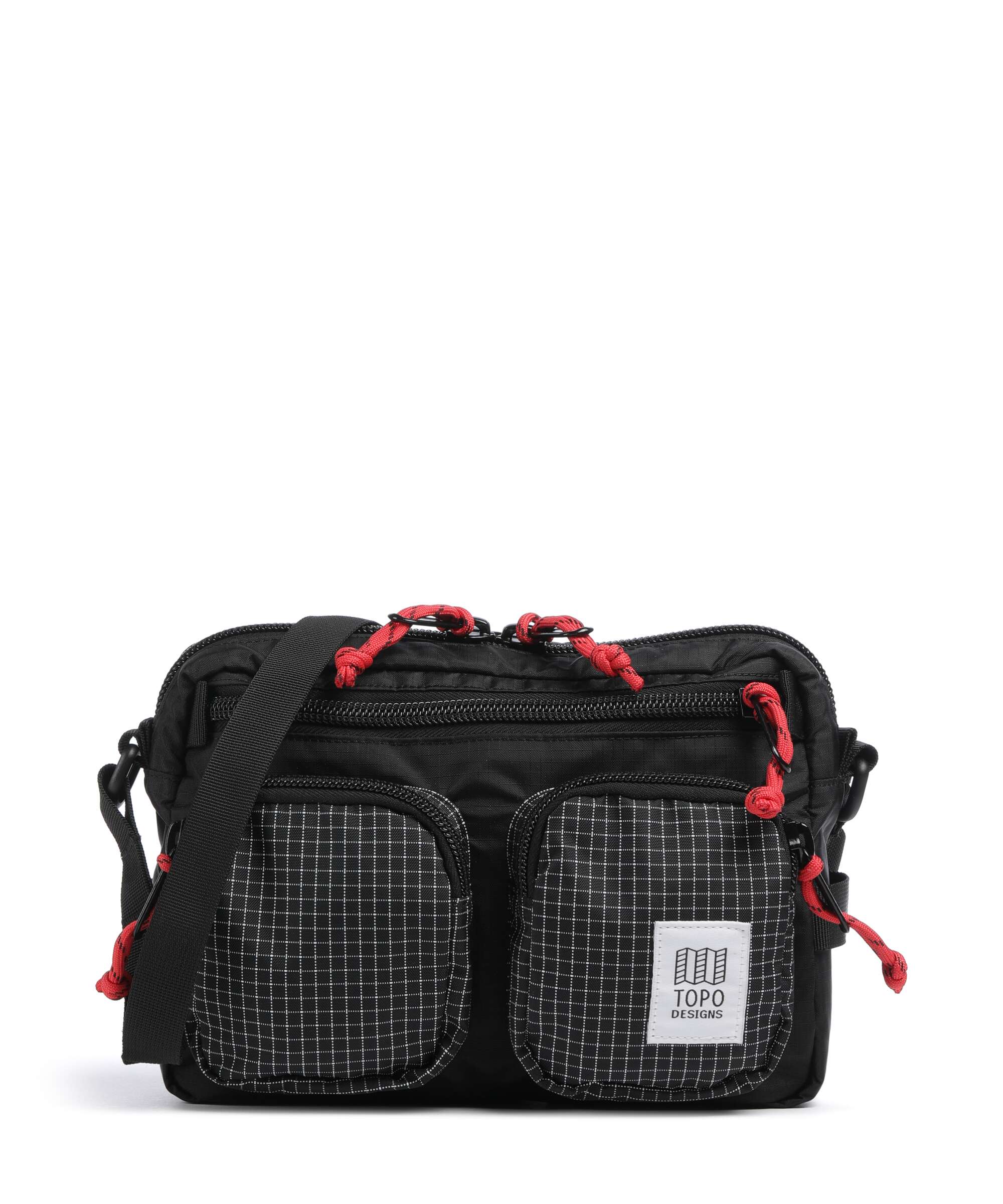 Topo Designs Block Crossbody tas black/grid