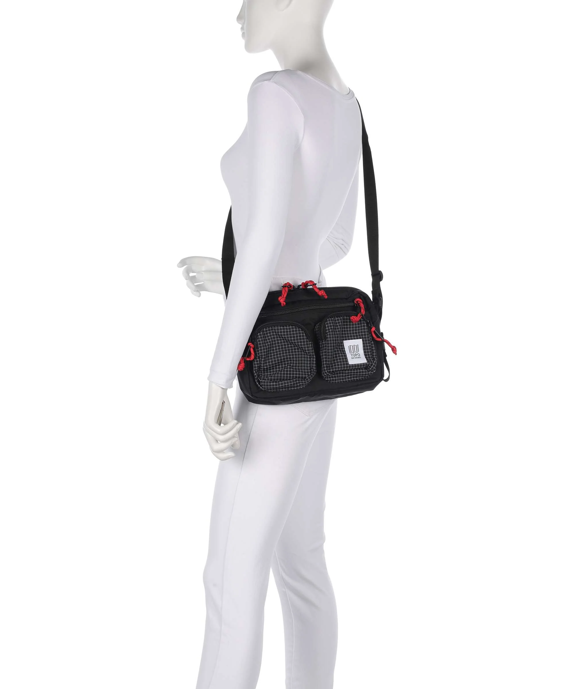Topo Designs Block Crossbody tas black/grid - Image 3