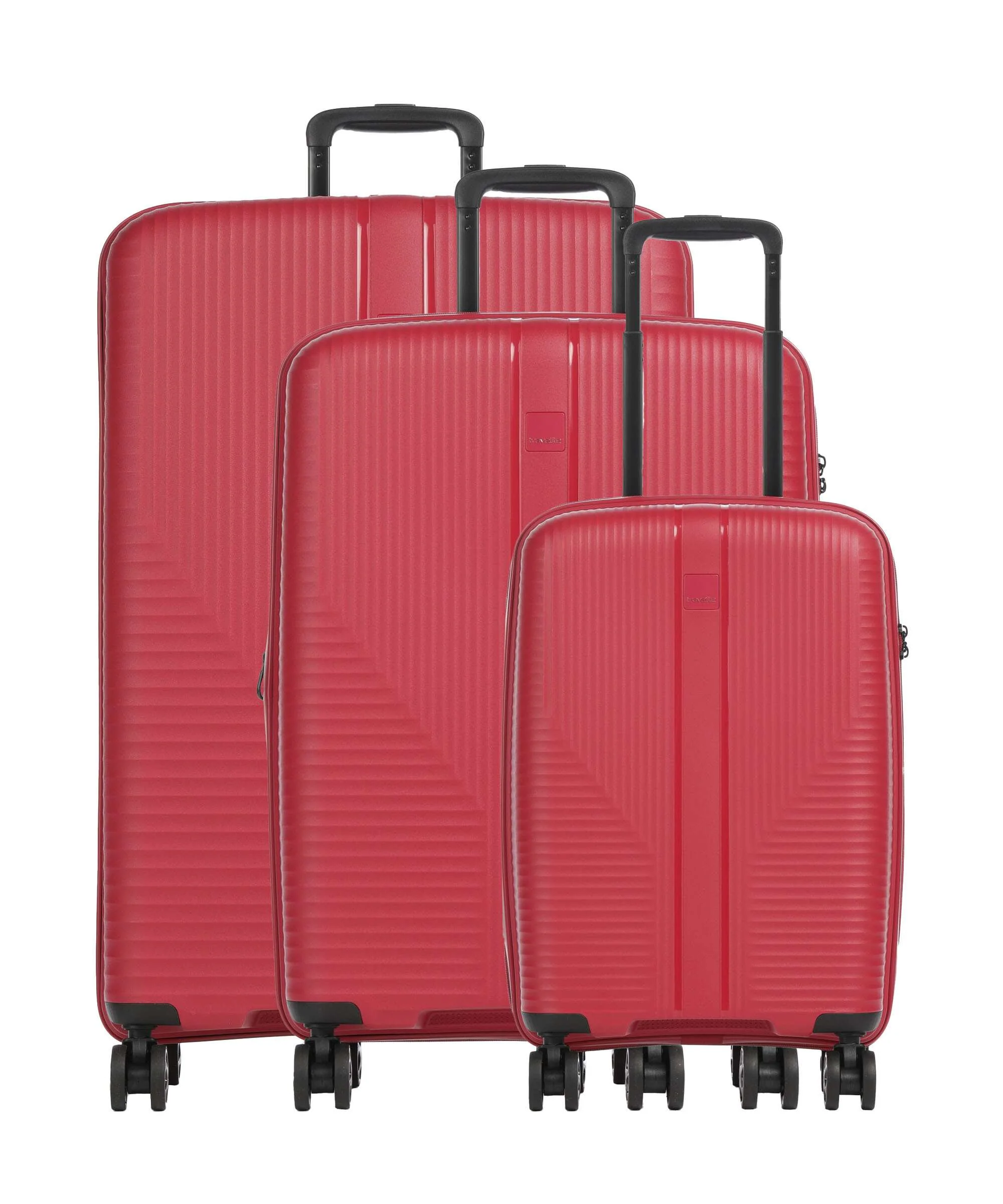 Travelite Air Stripe Slim Kofferset (4 wielen) red
