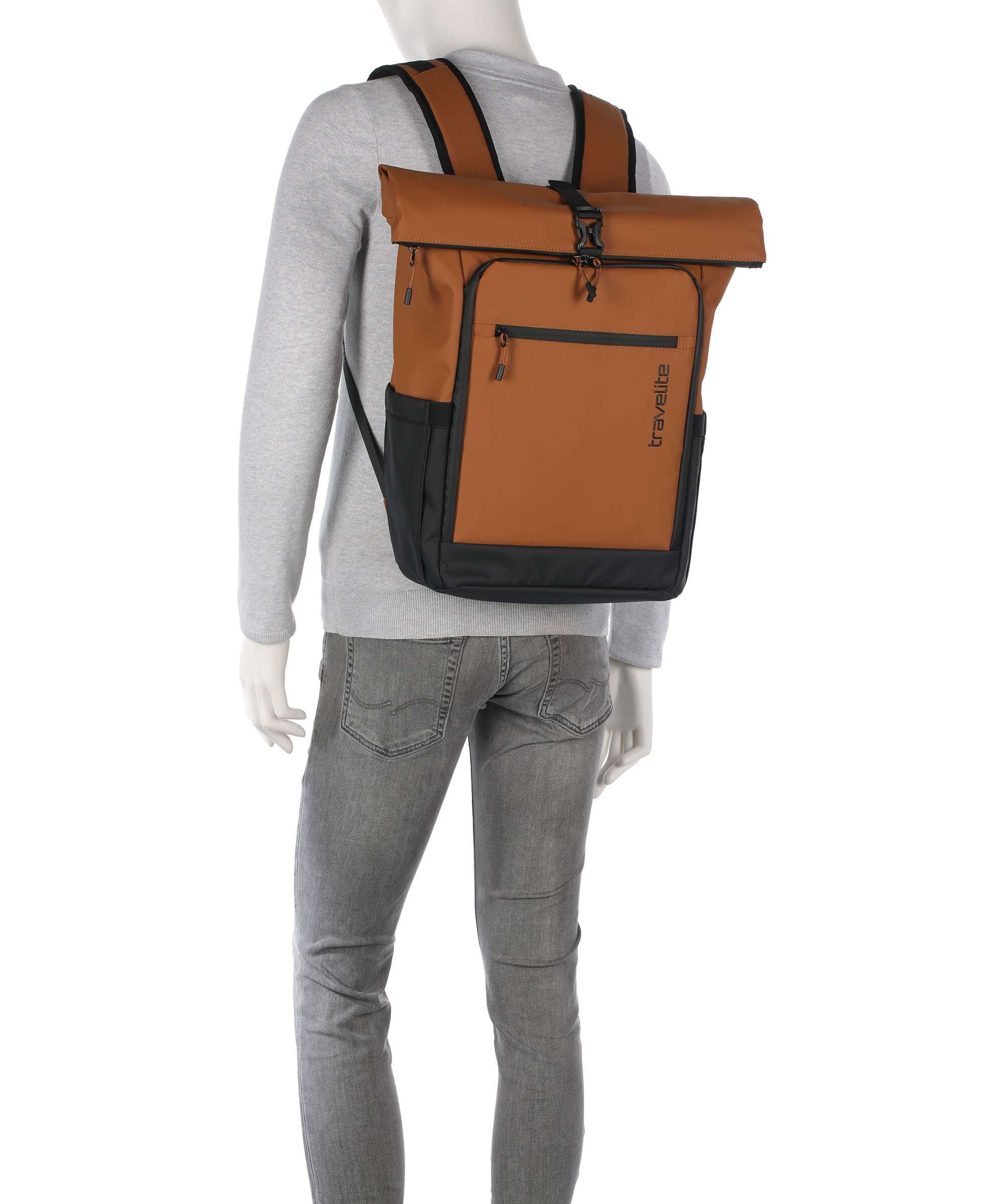 Travelite Briize M Rolltop rugzak curry - Image 3