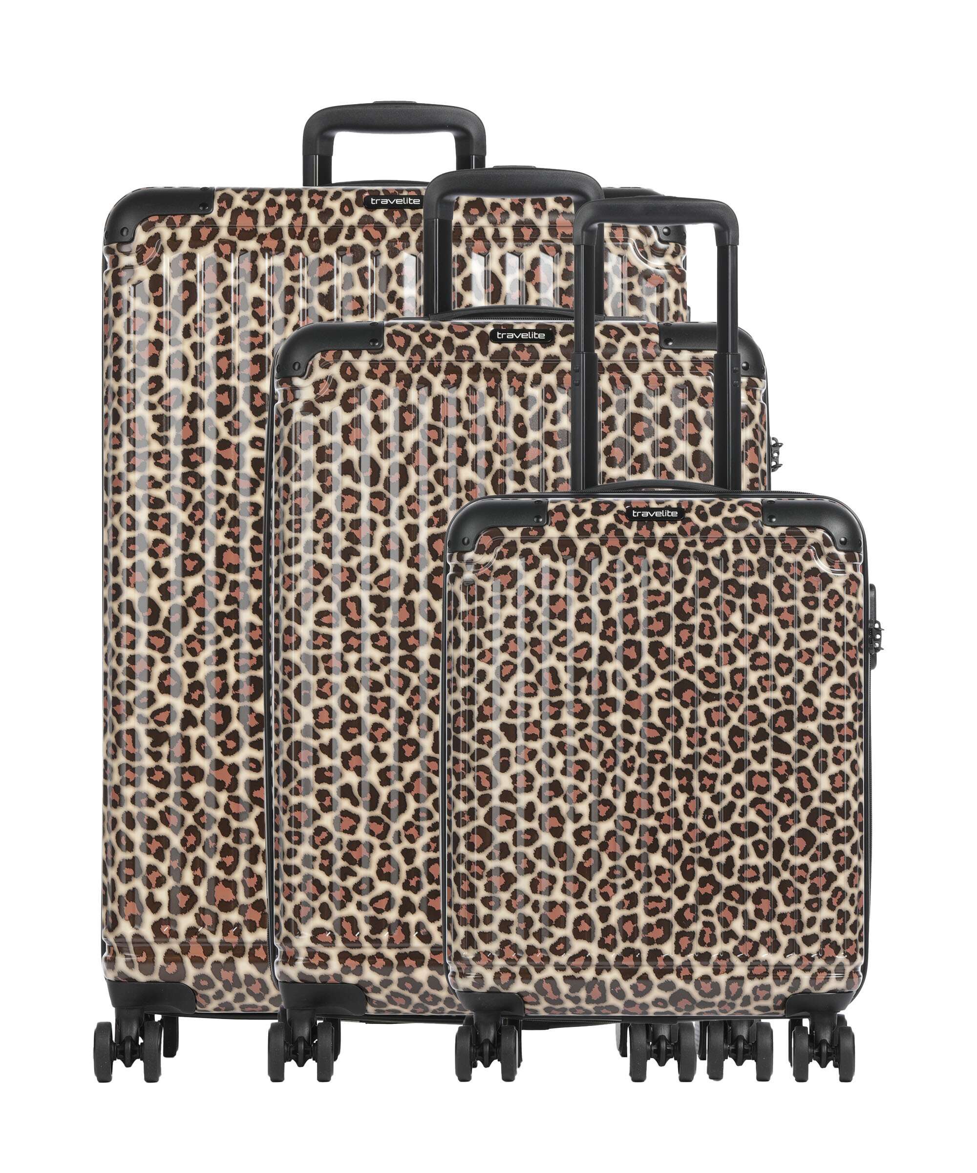Travelite Cruise Kofferset (4 wielen) leopard
