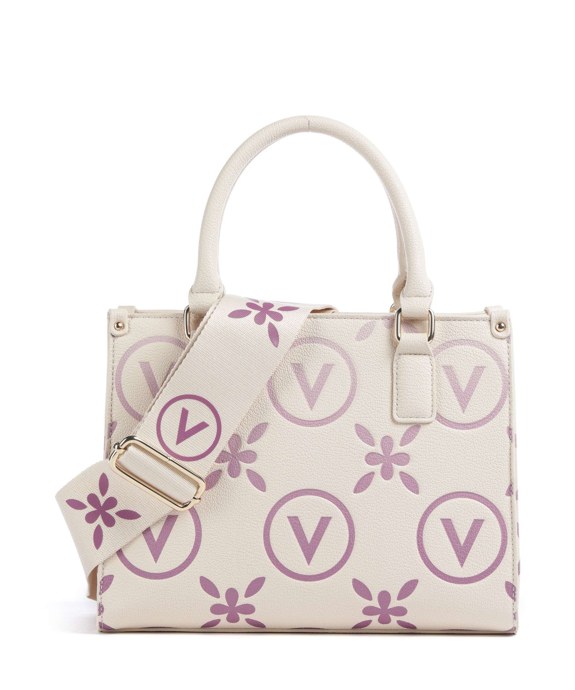 Valentino Bags Samba Re Print Handtas ecru/rosa