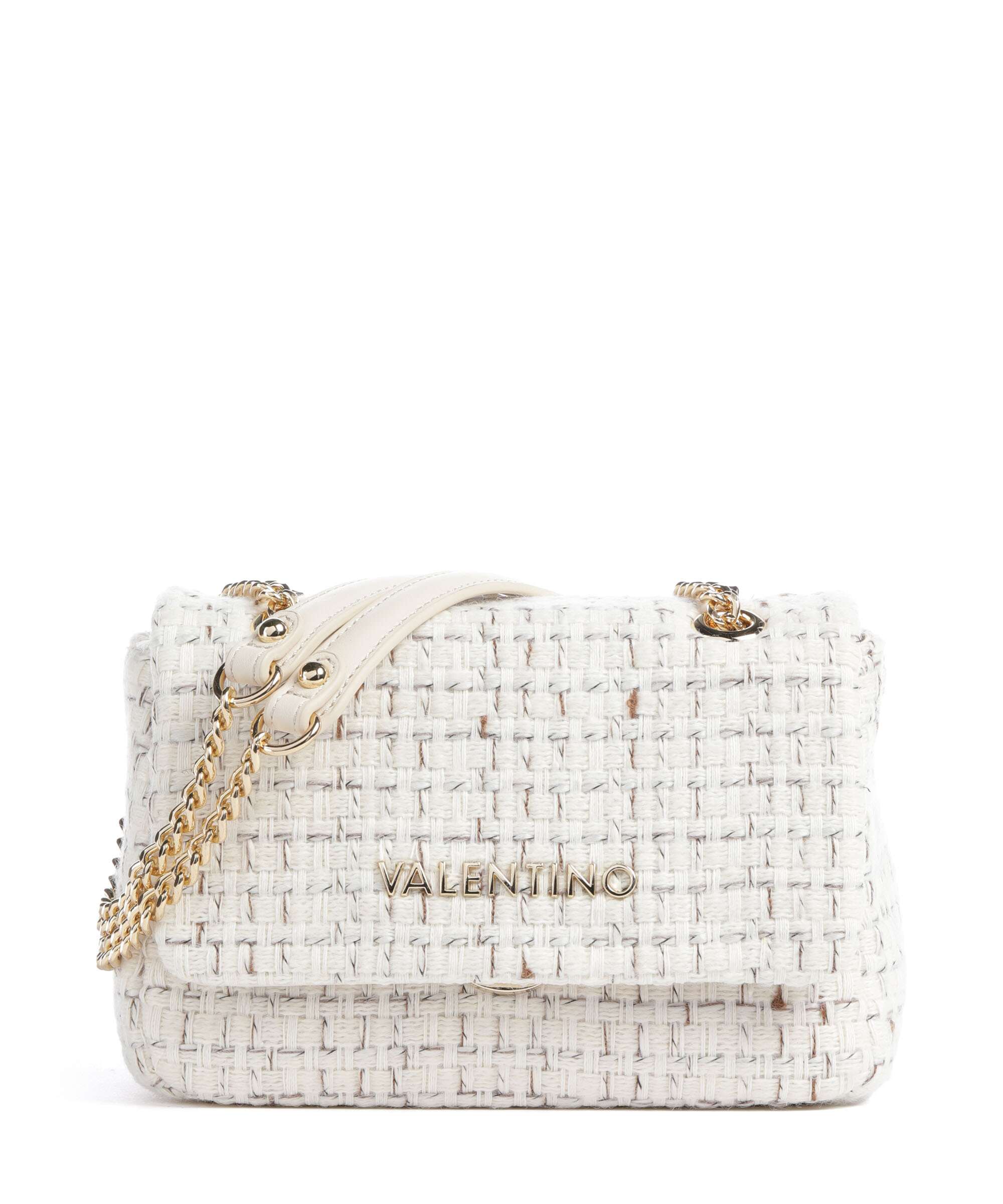 Valentino Bags Tweed Schoudertas off white/multicolour