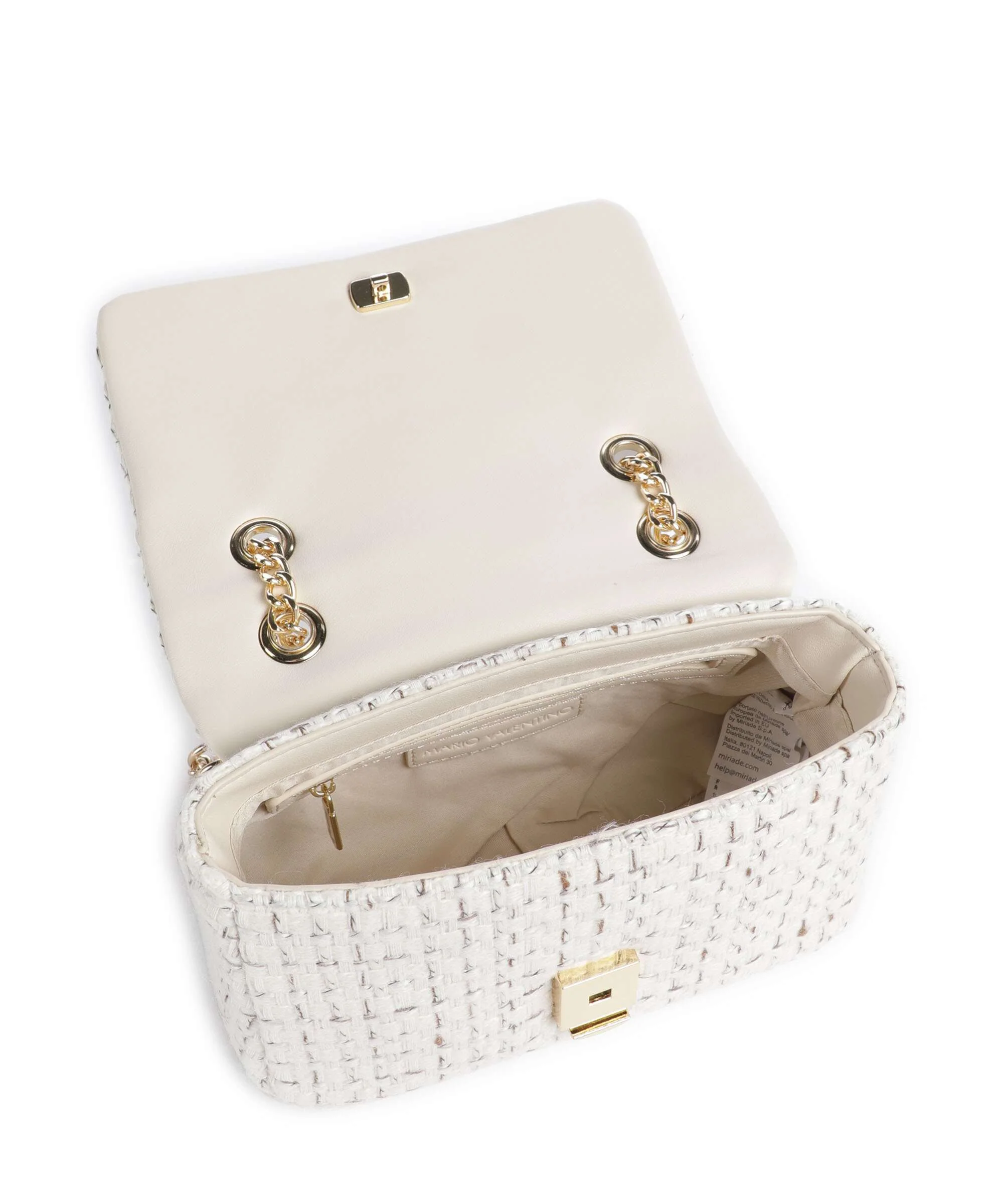 Valentino Bags Tweed Schoudertas off white/multicolour - Image 5
