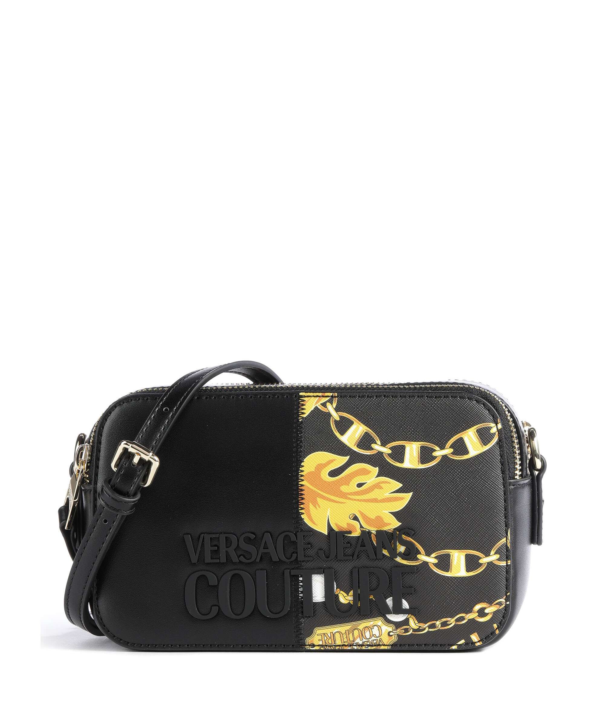 Versace Jeans Couture Rock Cut Crossbody tas black/gold