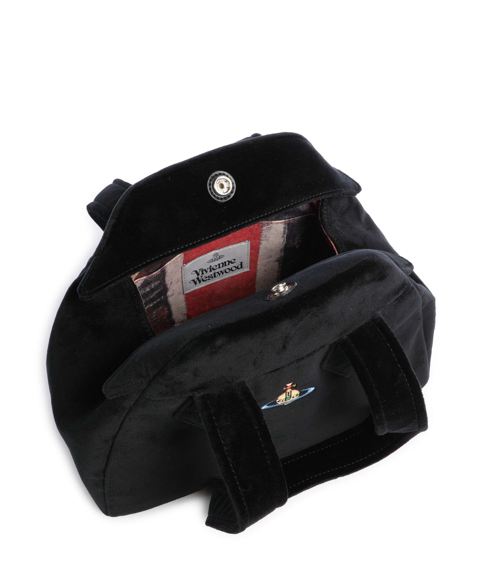 Vivienne Westwood Archive Velvet Medium Handtas black - Image 6