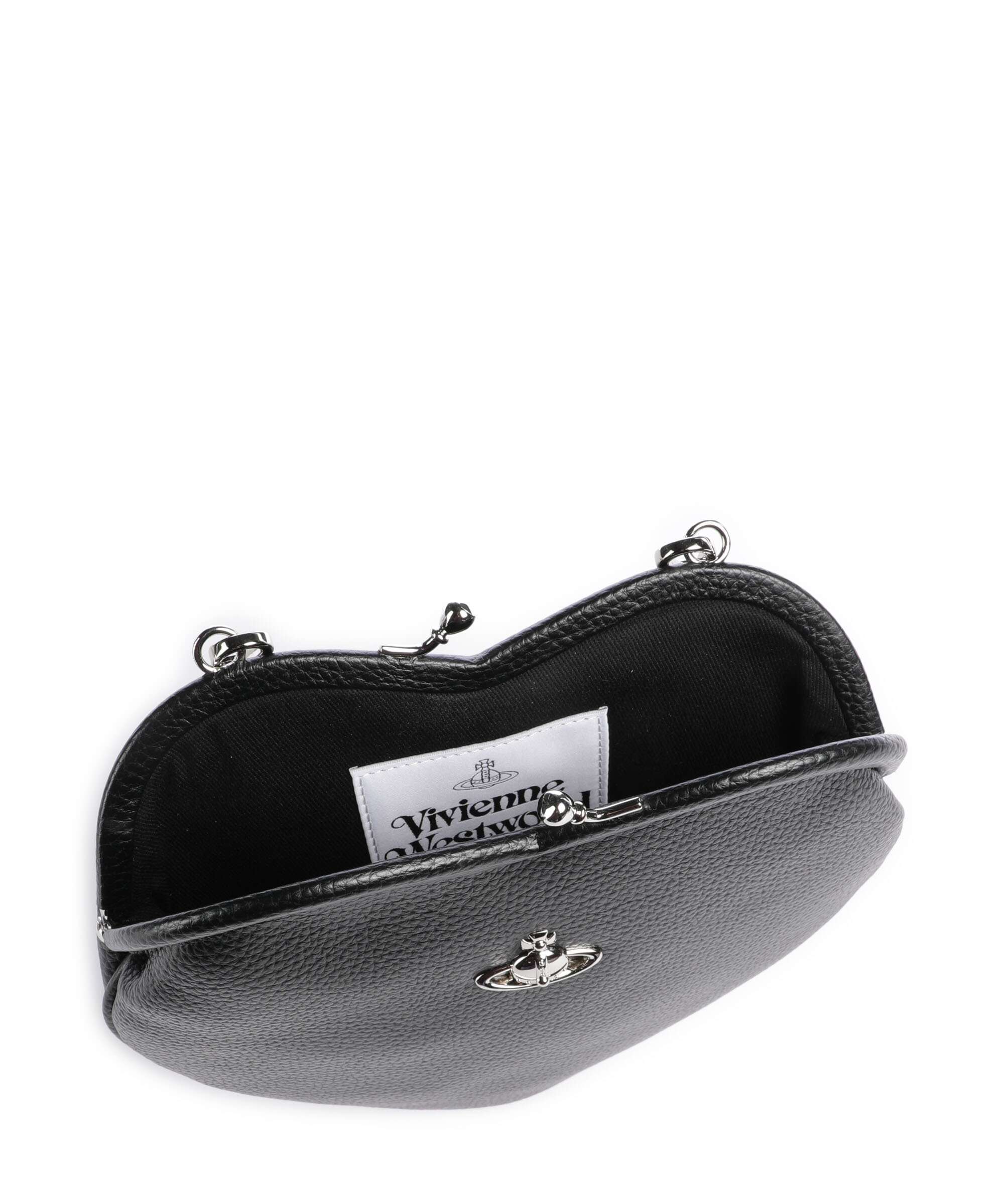 Vivienne Westwood Belle Heart Frame Grain Handtas black - Image 6