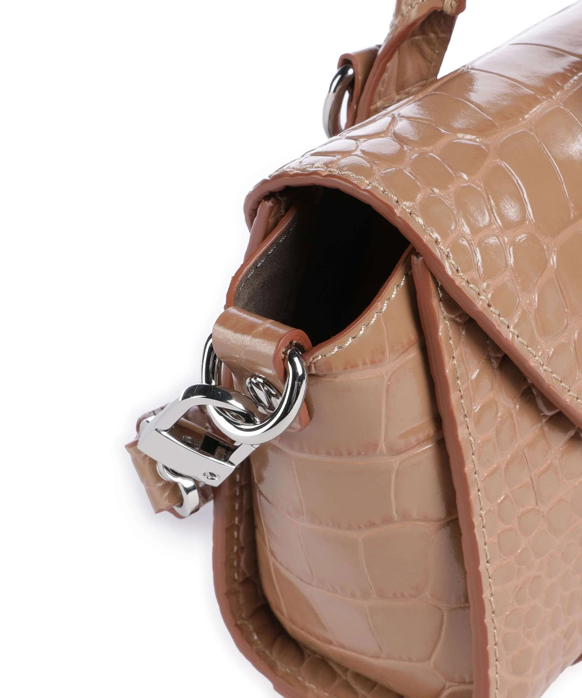 Vivienne Westwood Bettina Embossed Croc Mini Handtas dusty pink - Image 4