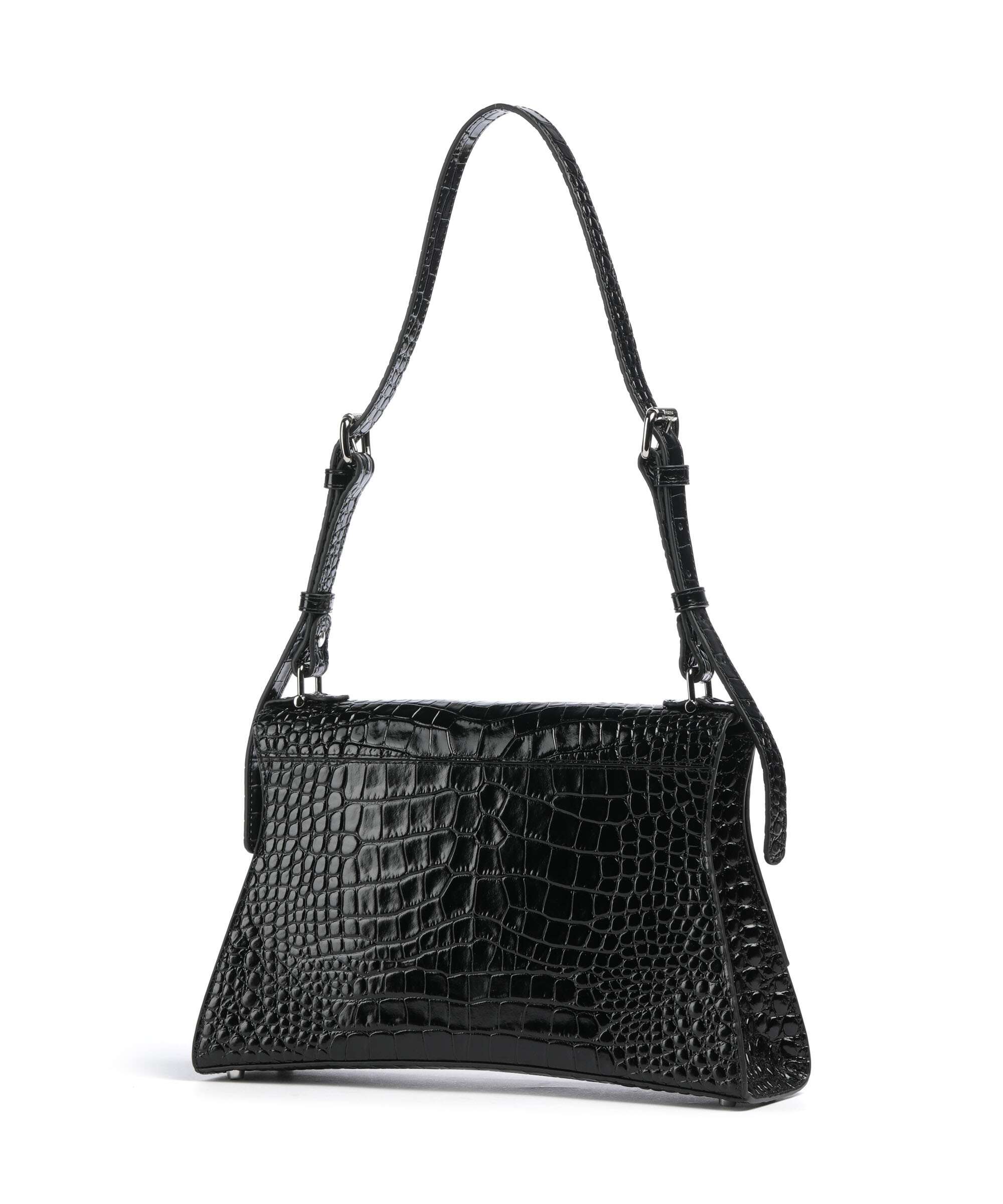 Vivienne Westwood Bianca Embossed Croc M Schoudertas black - Image 2