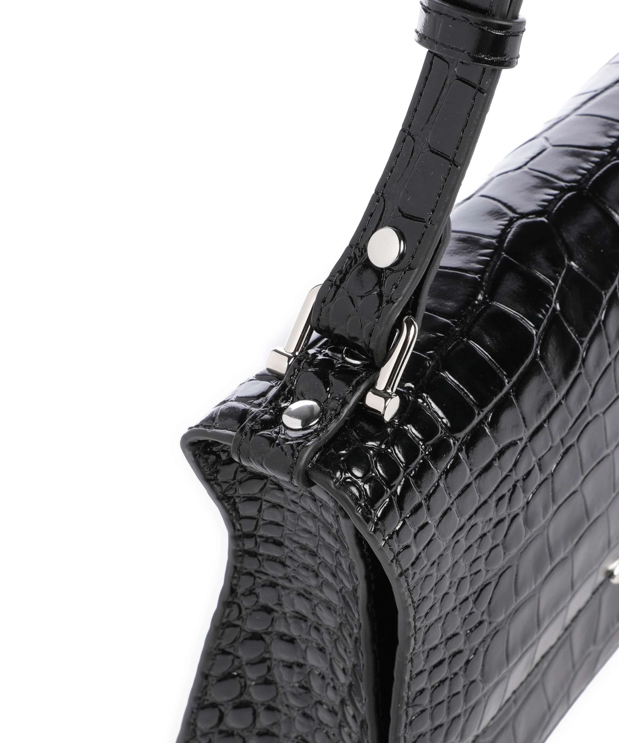 Vivienne Westwood Bianca Embossed Croc S Schoudertas black - Image 4