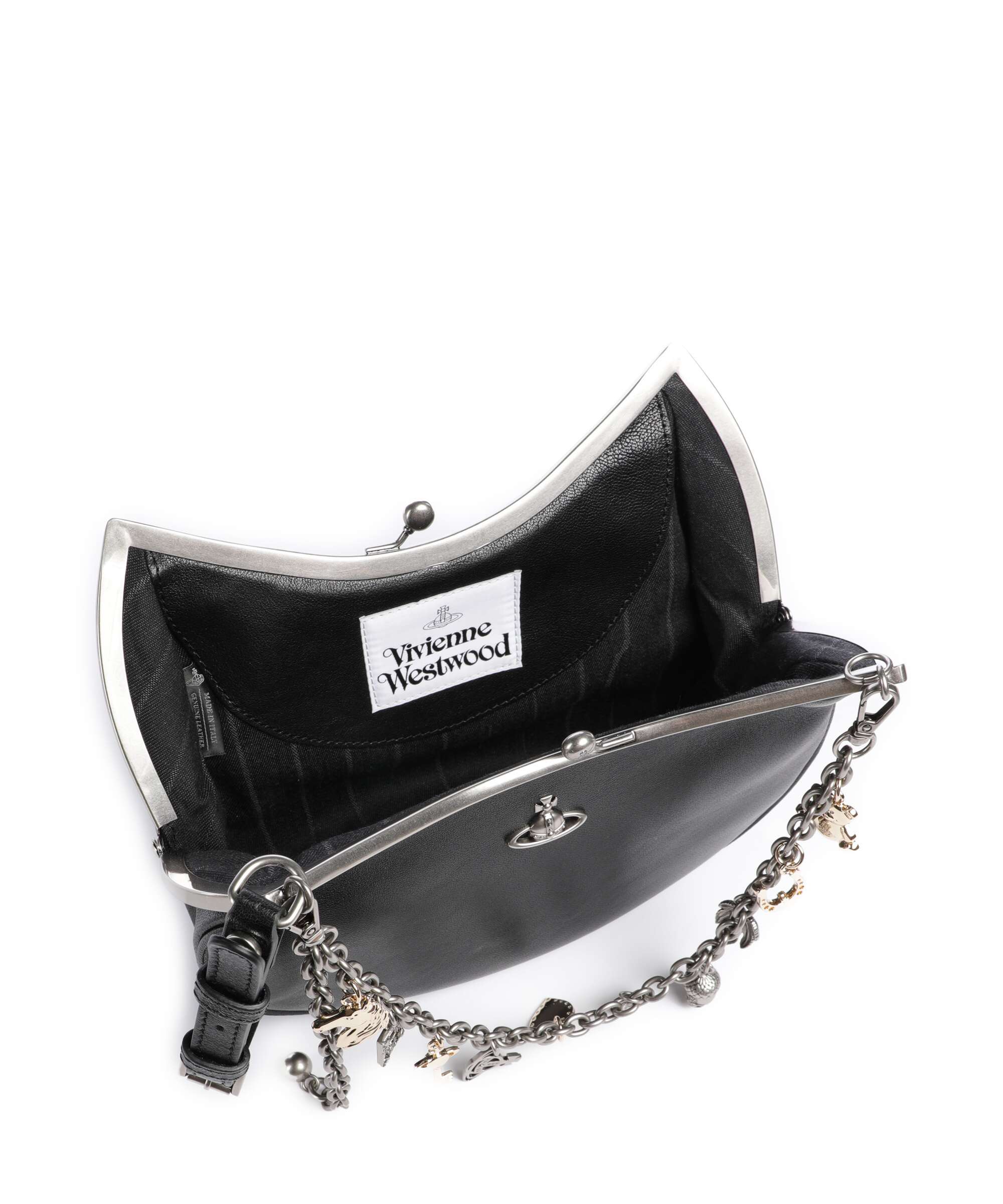 Vivienne Westwood Charm Frame Supple Schoudertas black/dark silver - Image 6