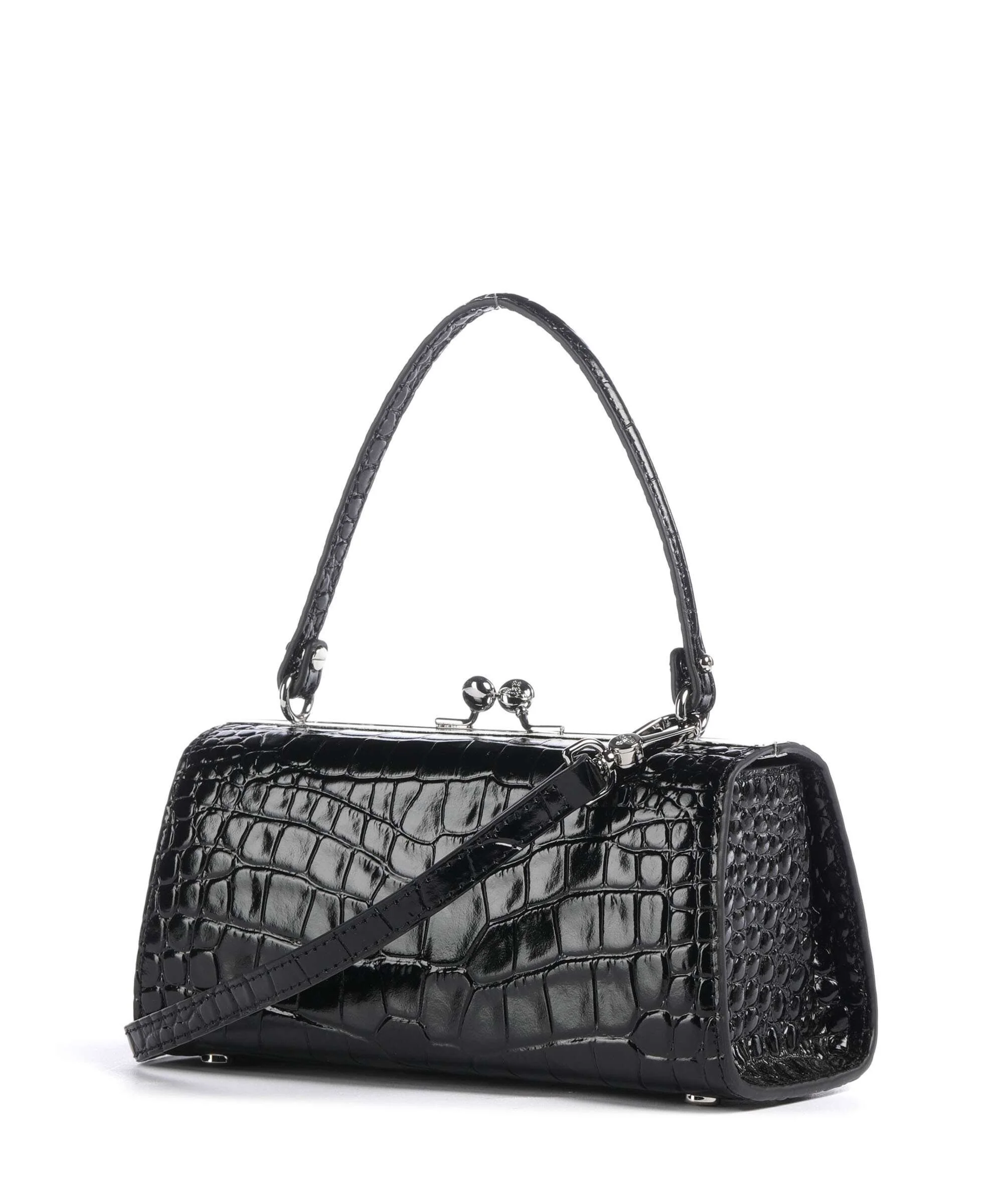 Vivienne Westwood Doll Frame Embossed Croc XL Handtas black - Image 2