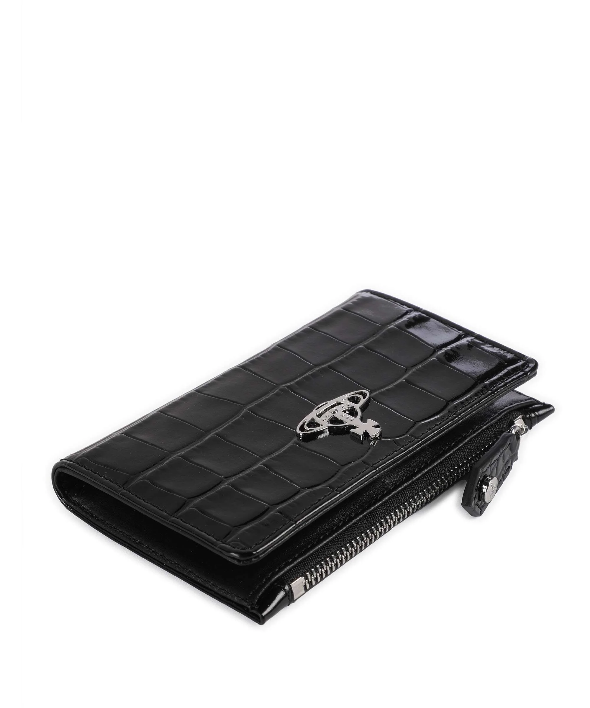 Vivienne Westwood Embossed Croc Slim Creditcardhouder black - Image 4